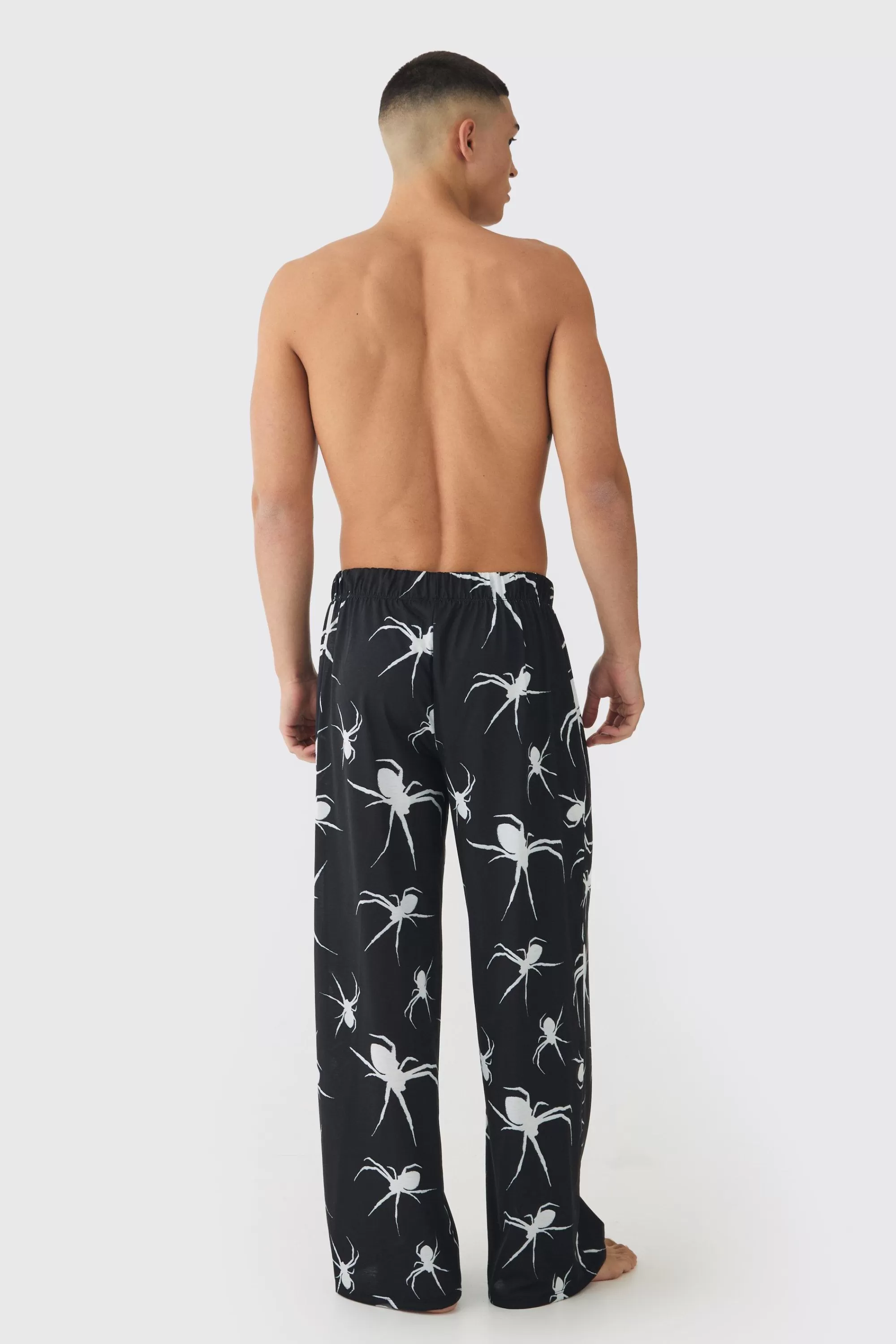 boohooMAN 2 Pack Man Spider Lounge Bottoms | UK