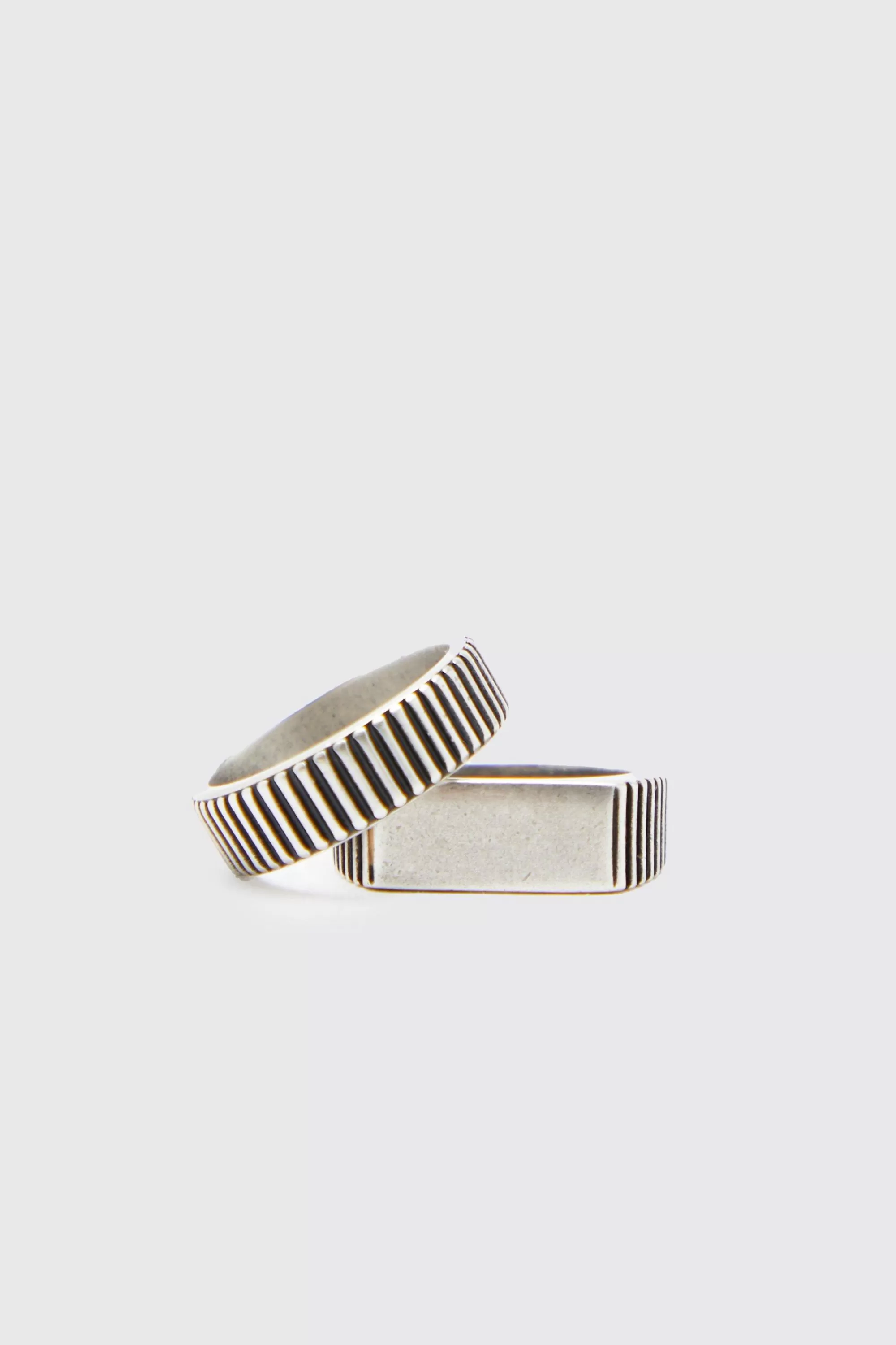 boohooMAN 2 Pack Ring | UK