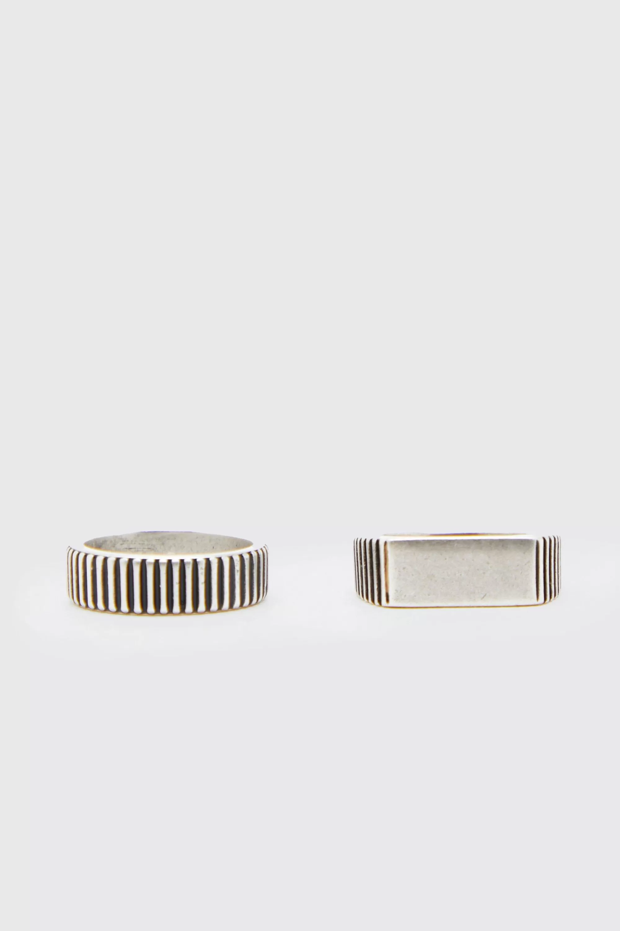 boohooMAN 2 Pack Ring | UK