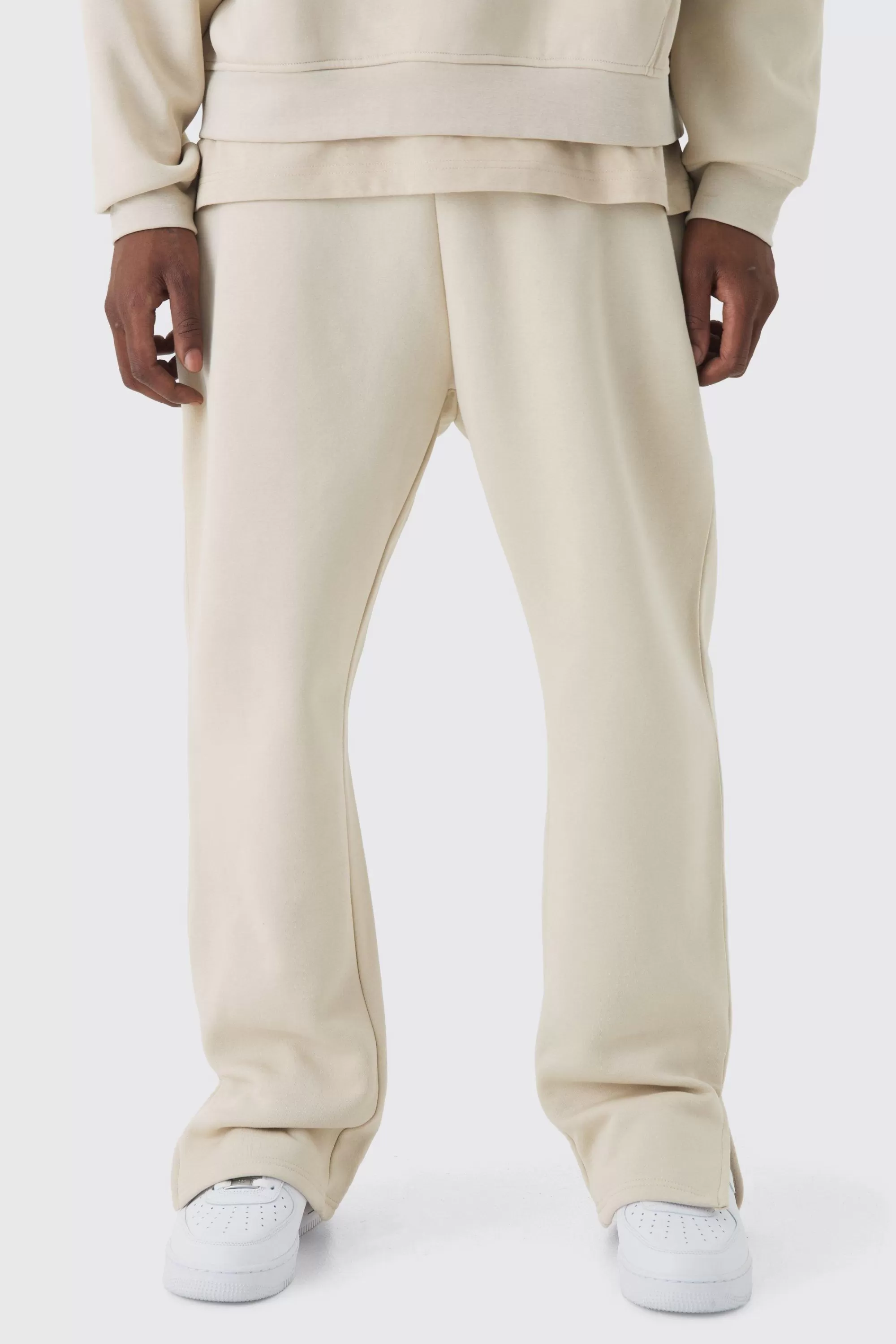 boohooMAN 330GSM Regular Fit Split Hem Jogger | UK