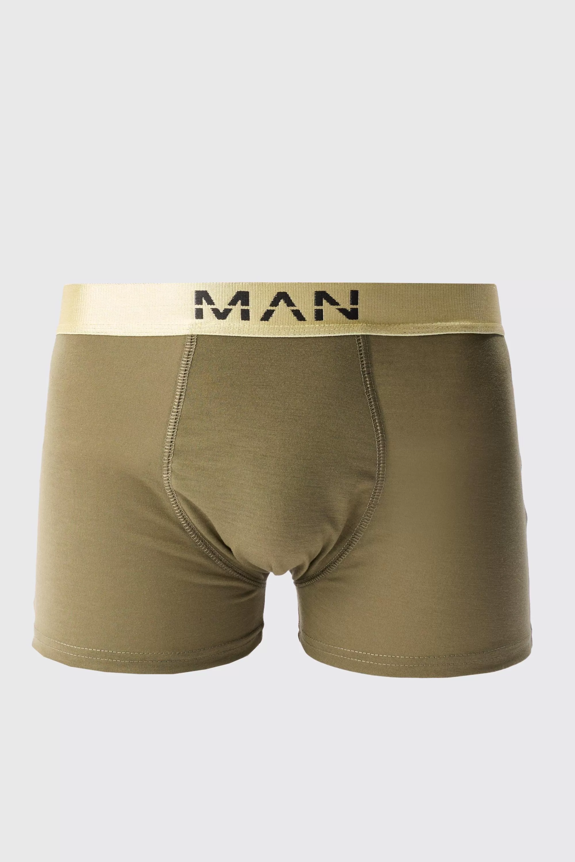 boohooMAN 3 Pack Man Dash Gold Waistband Boxers | UK