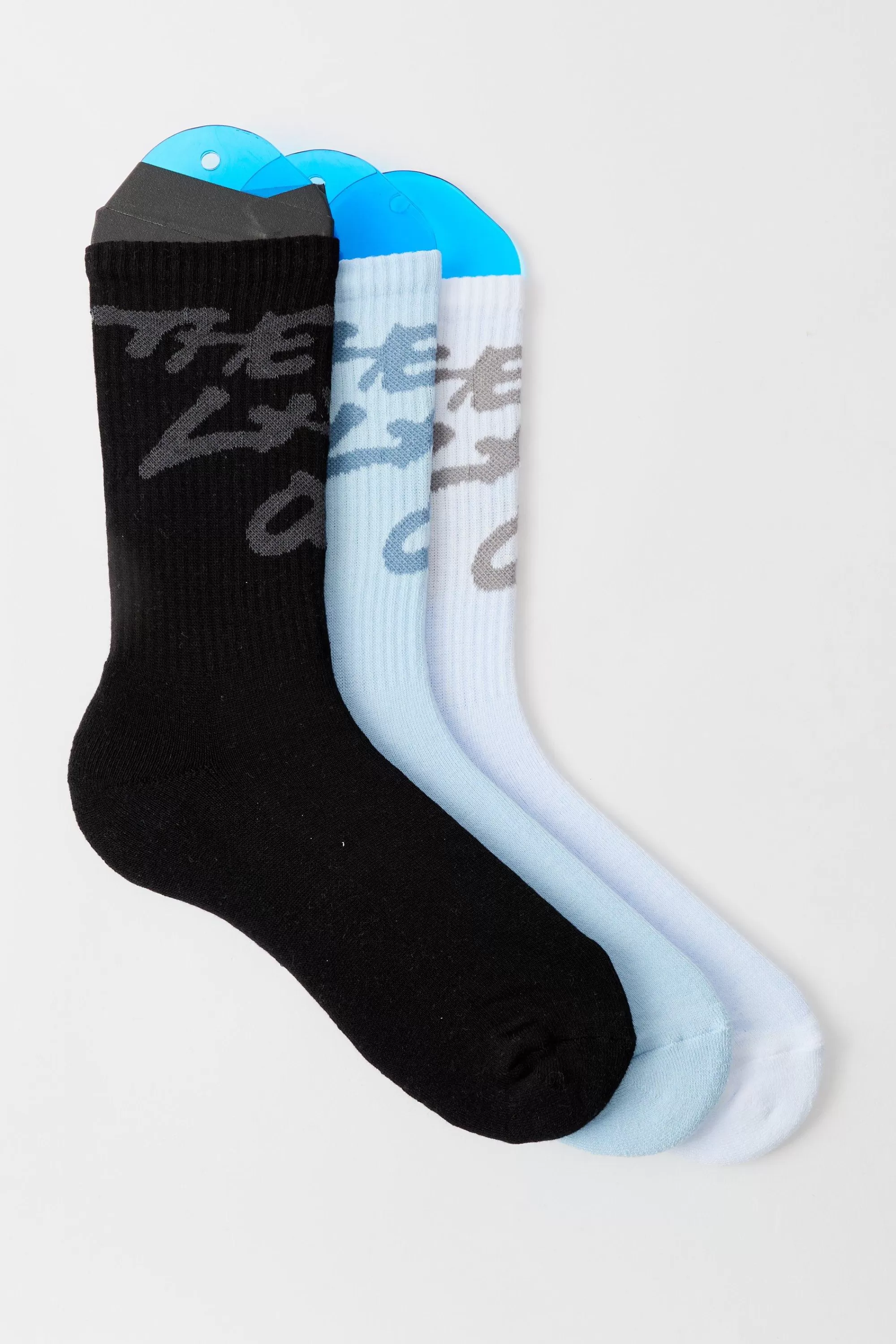 boohooMAN 3 Pack The Last One Intarsia Knit Socks | UK