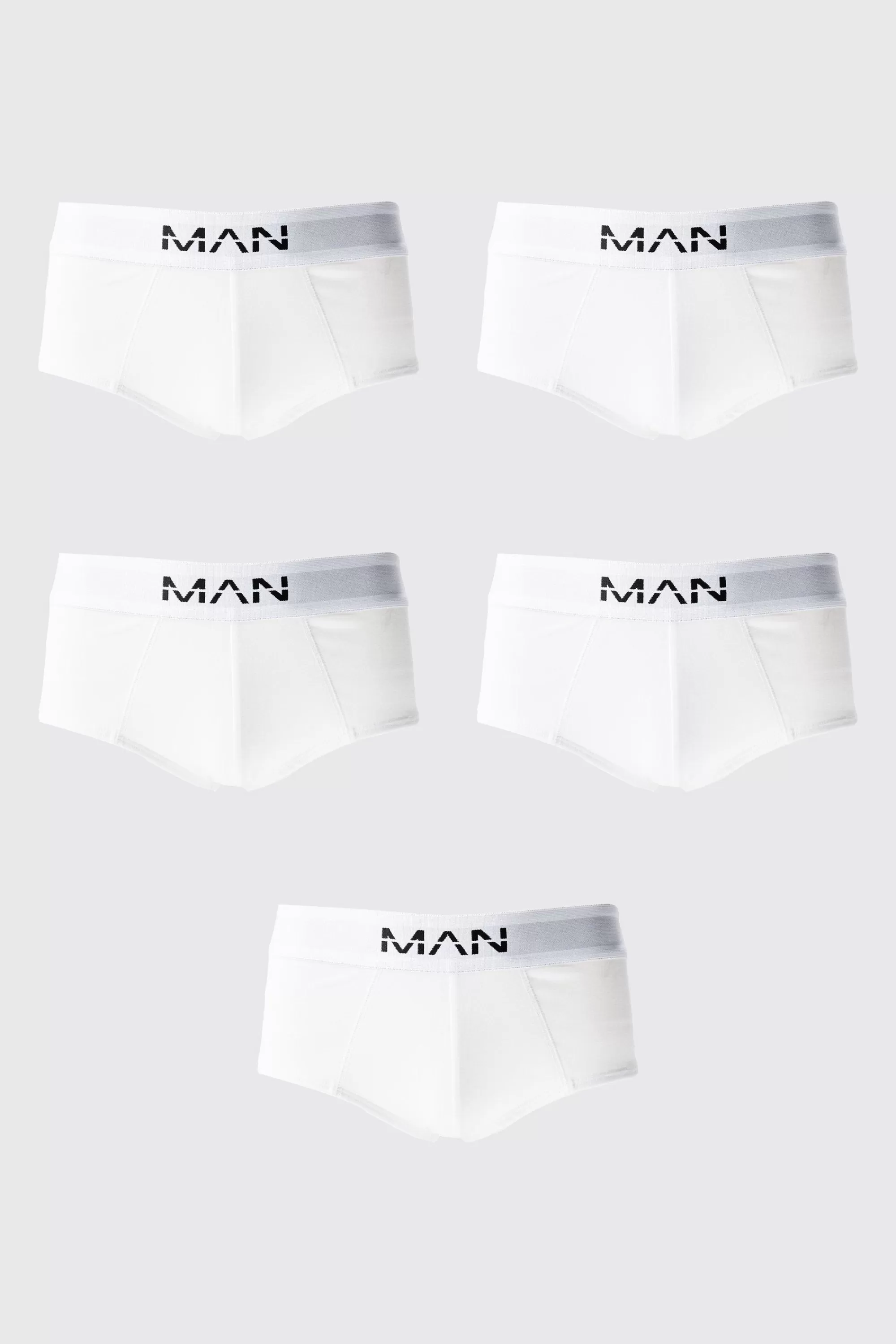 boohooMAN 5 Pack Man Dash Briefs | UK