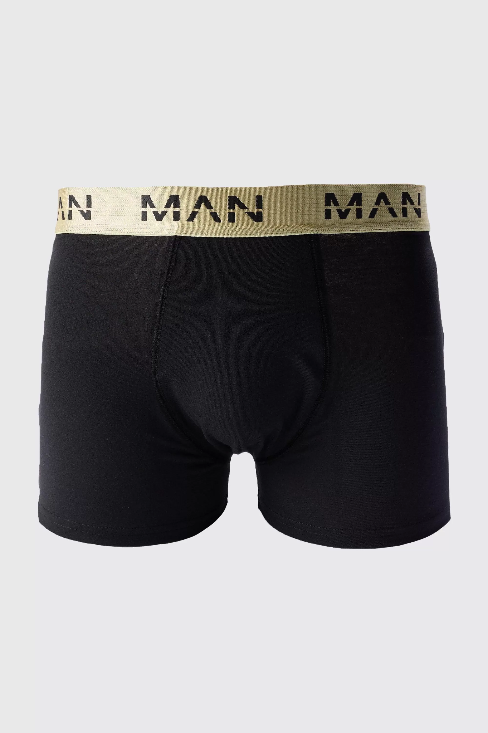 boohooMAN 5 Pack Man Roman Gold Waistband Boxers In | UK