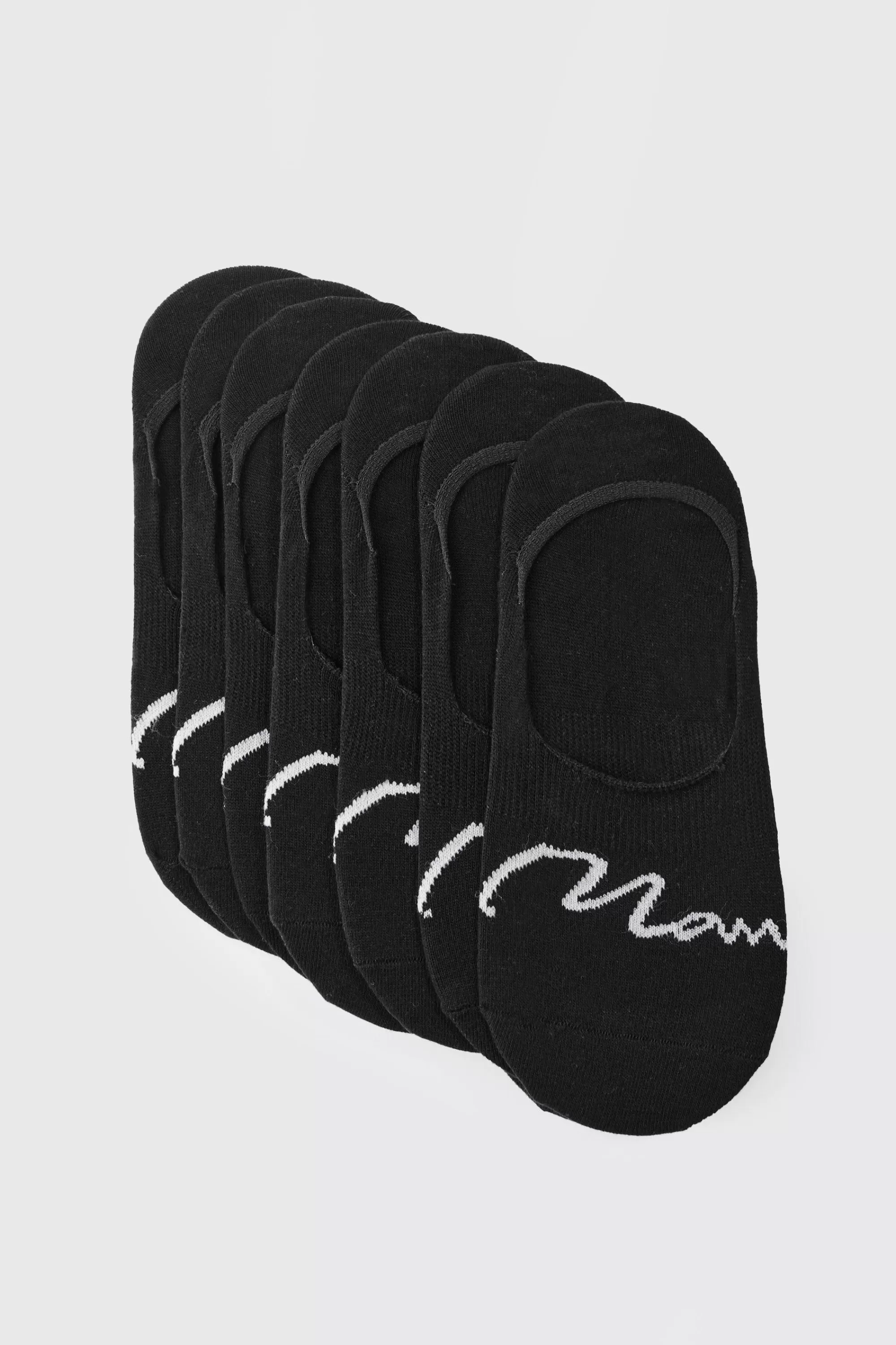 boohooMAN 7 Pack Man Signature Invisible Socks | UK