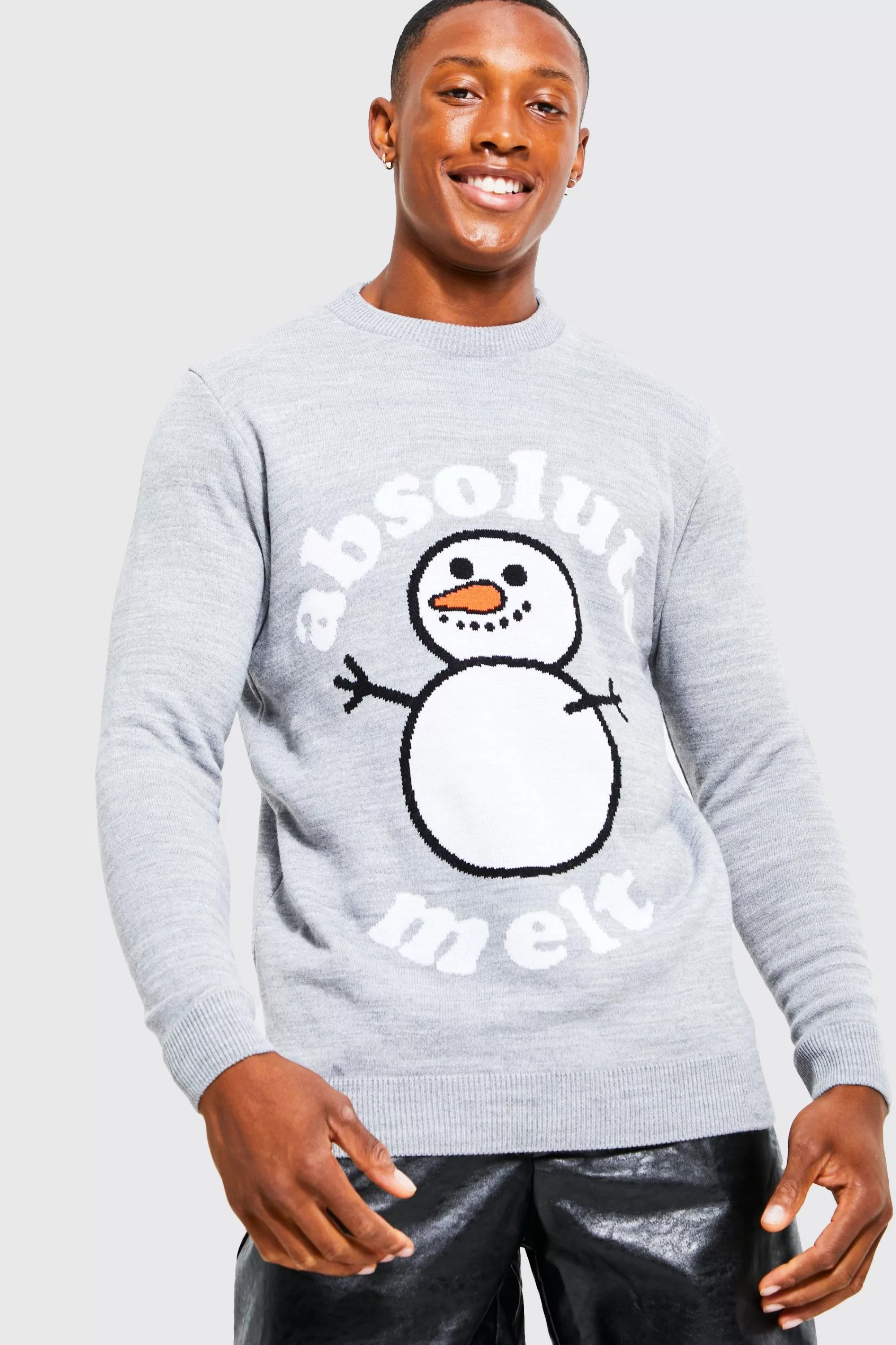 boohooMAN Absolute Melt Christmas Jumper | UK