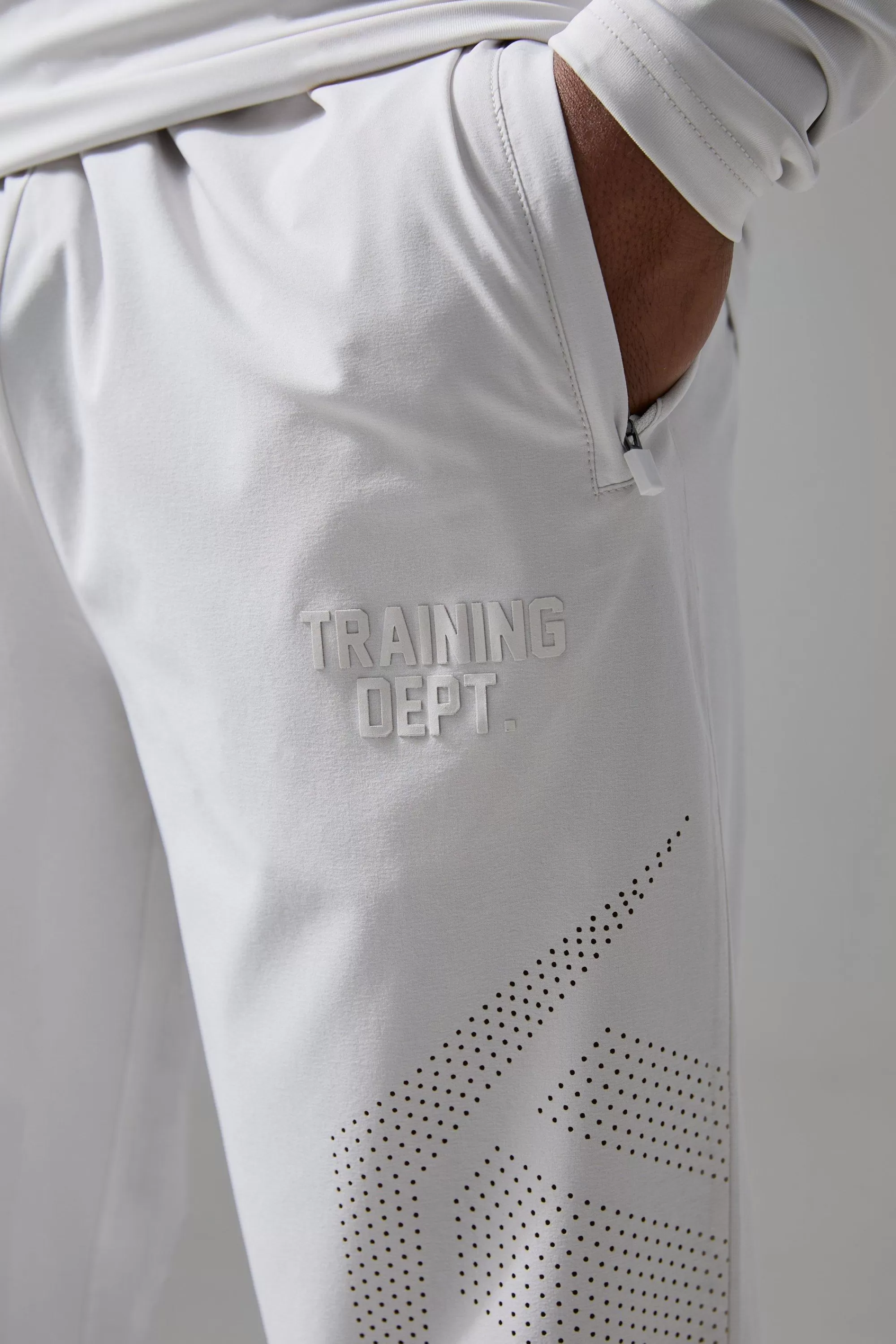 boohooMAN Active Training Dept Slim Woven Perforated Jogger | UK