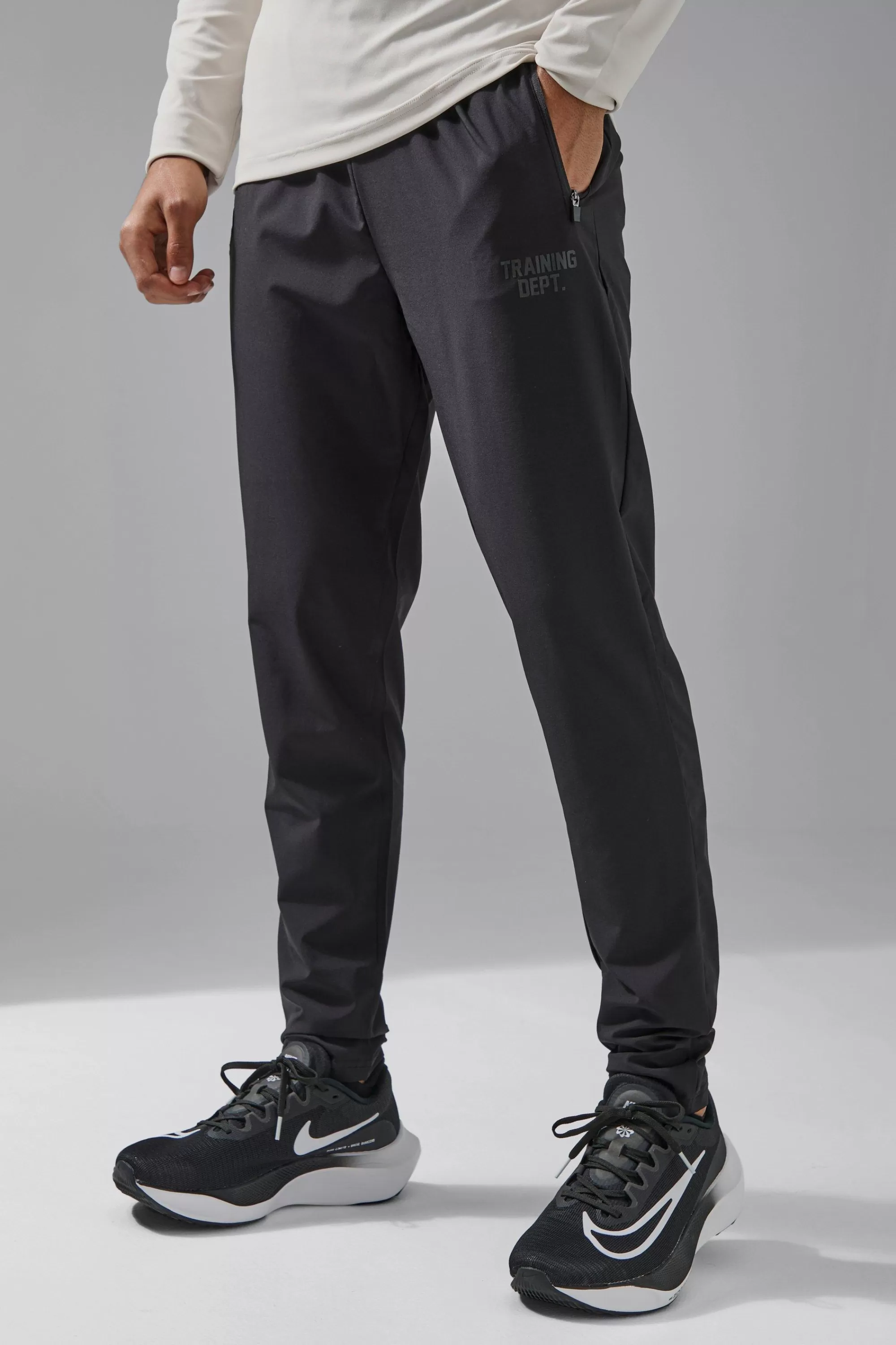 boohooMAN Active Training Dept Stretch Woven Jogger | UK