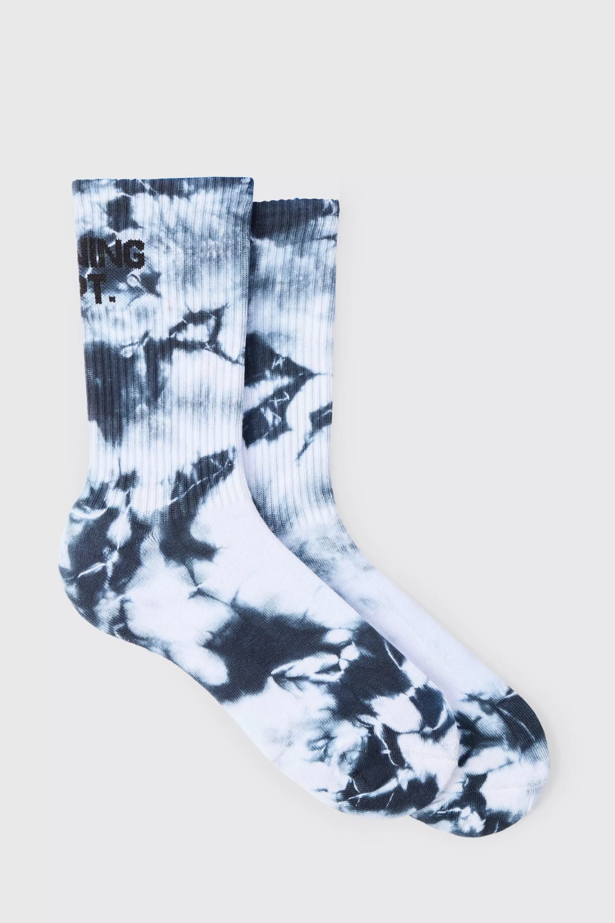 boohooMAN Active Training Dept Tie Dye Socks | UK