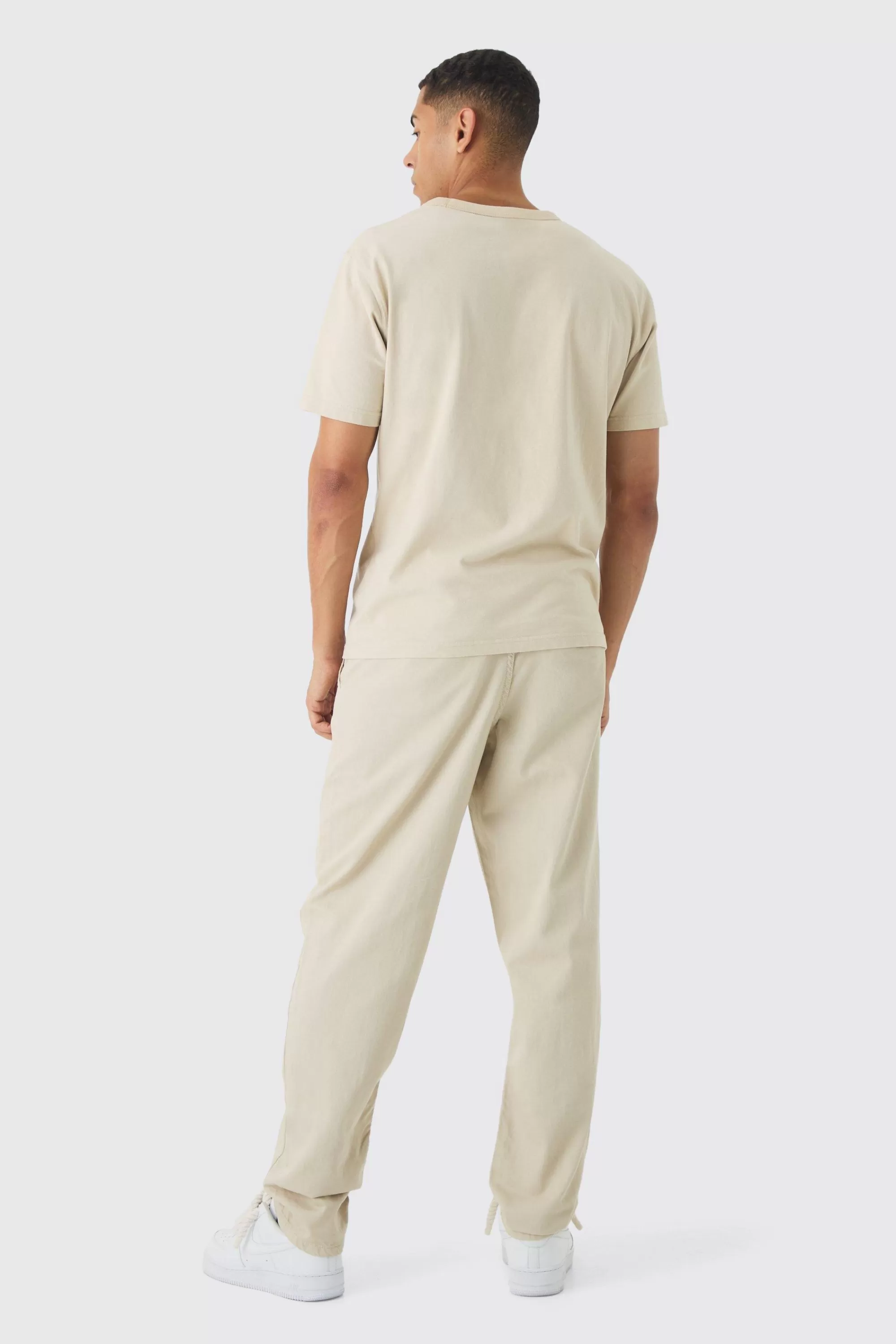 boohooMAN Baggy Tapered Chinos In | UK