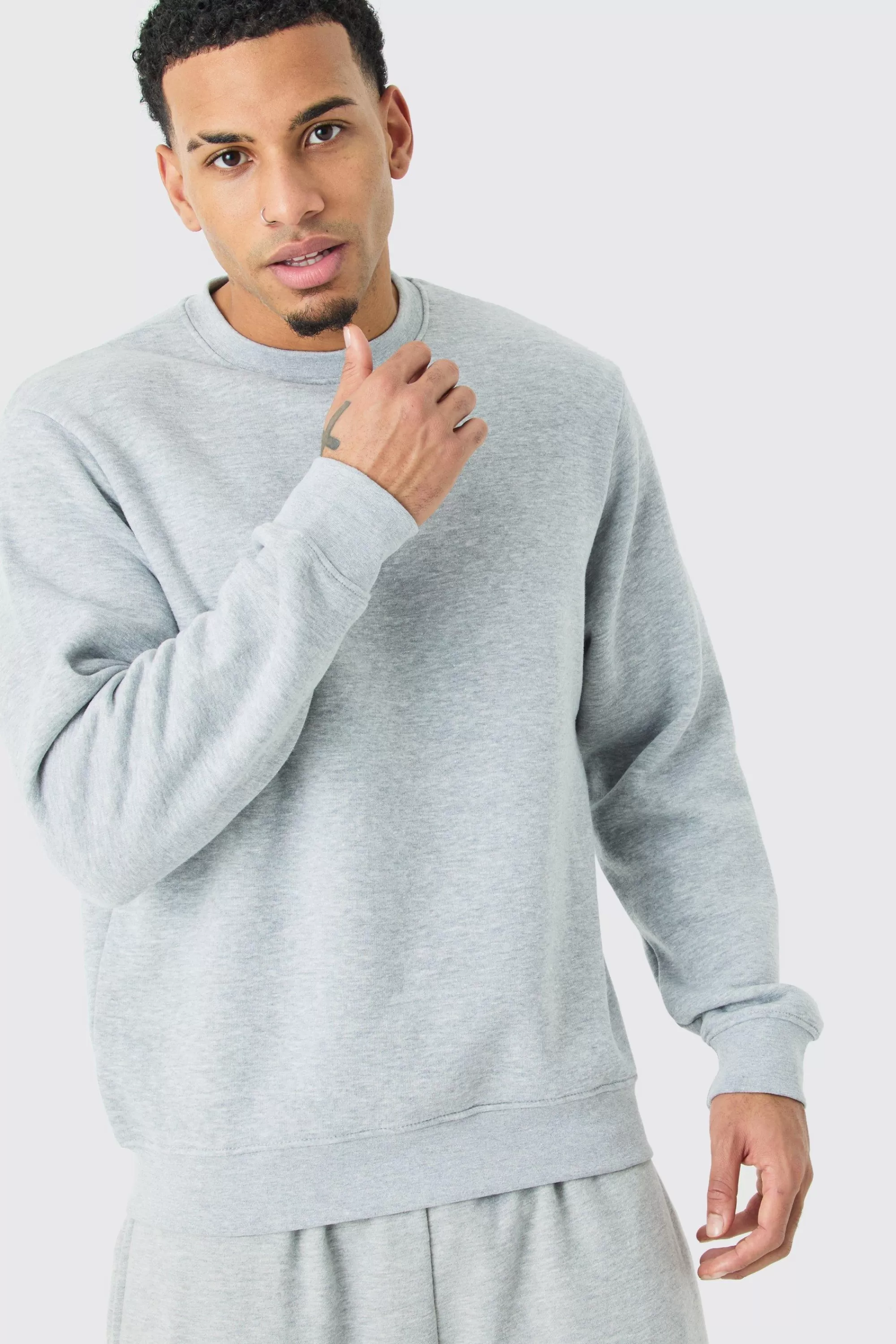 boohooMAN Basic Crew Neck Sweatshirt | UK