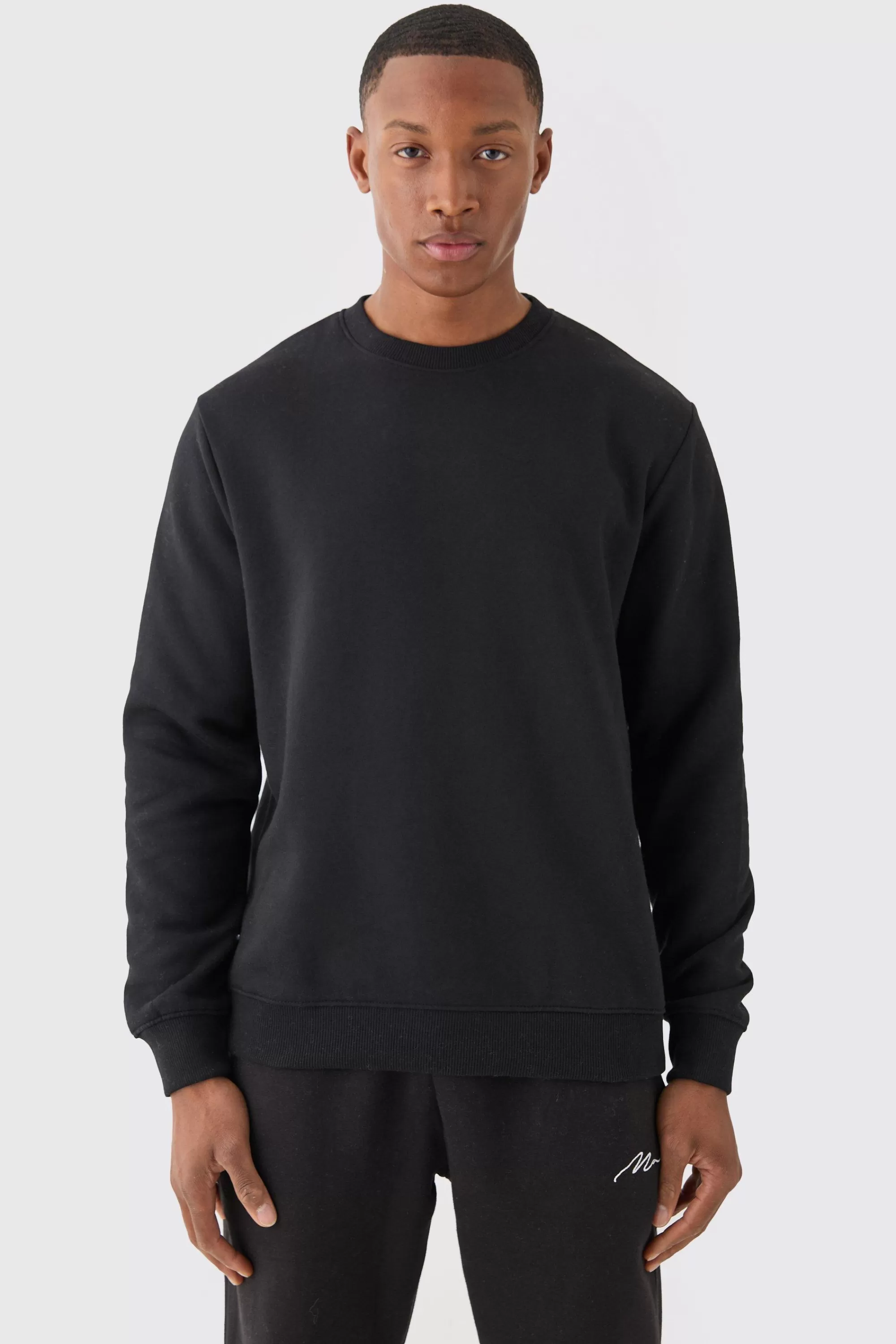 boohooMAN Basic Crew Neck Sweatshirt | UK