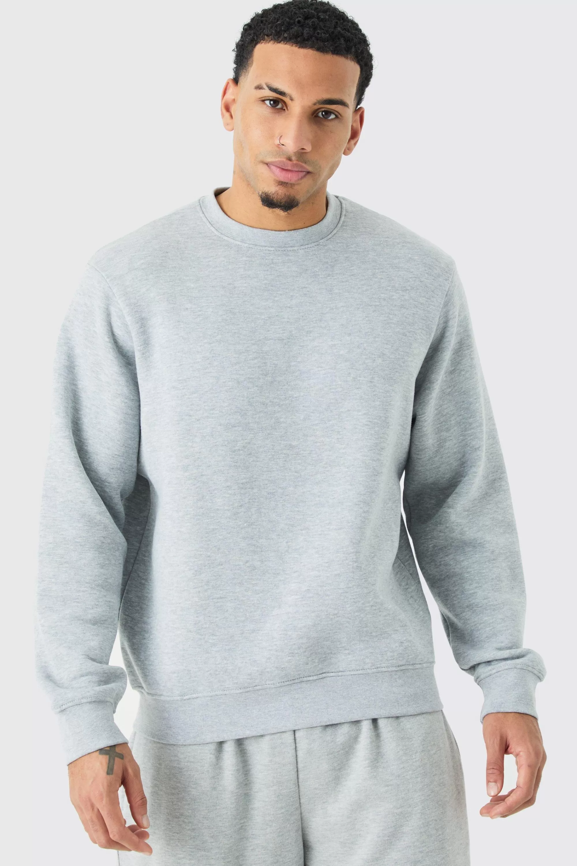 boohooMAN Basic Crew Neck Sweatshirt | UK