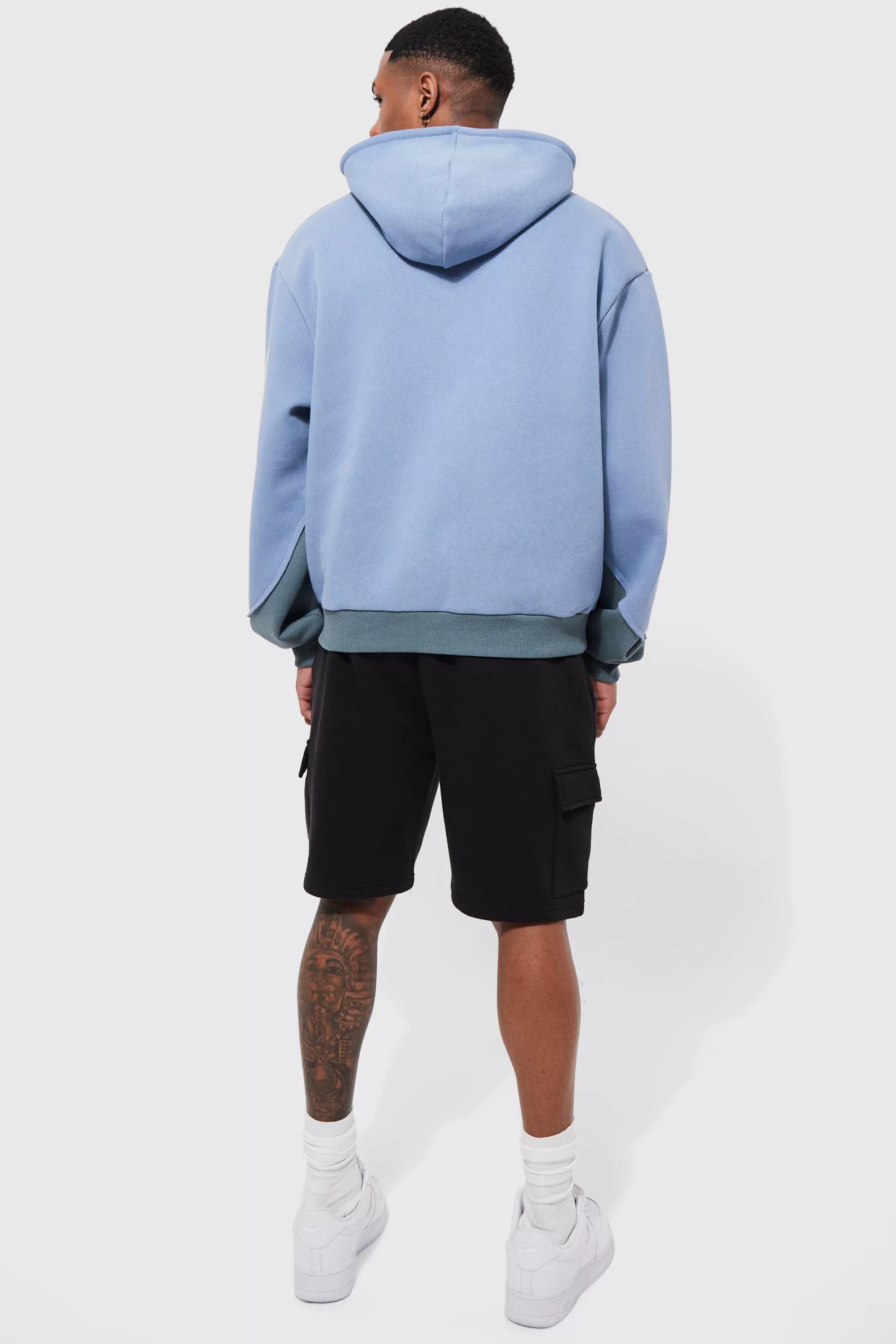 boohooMAN Basic Loose Mid Length Jersey Cargo Short | UK