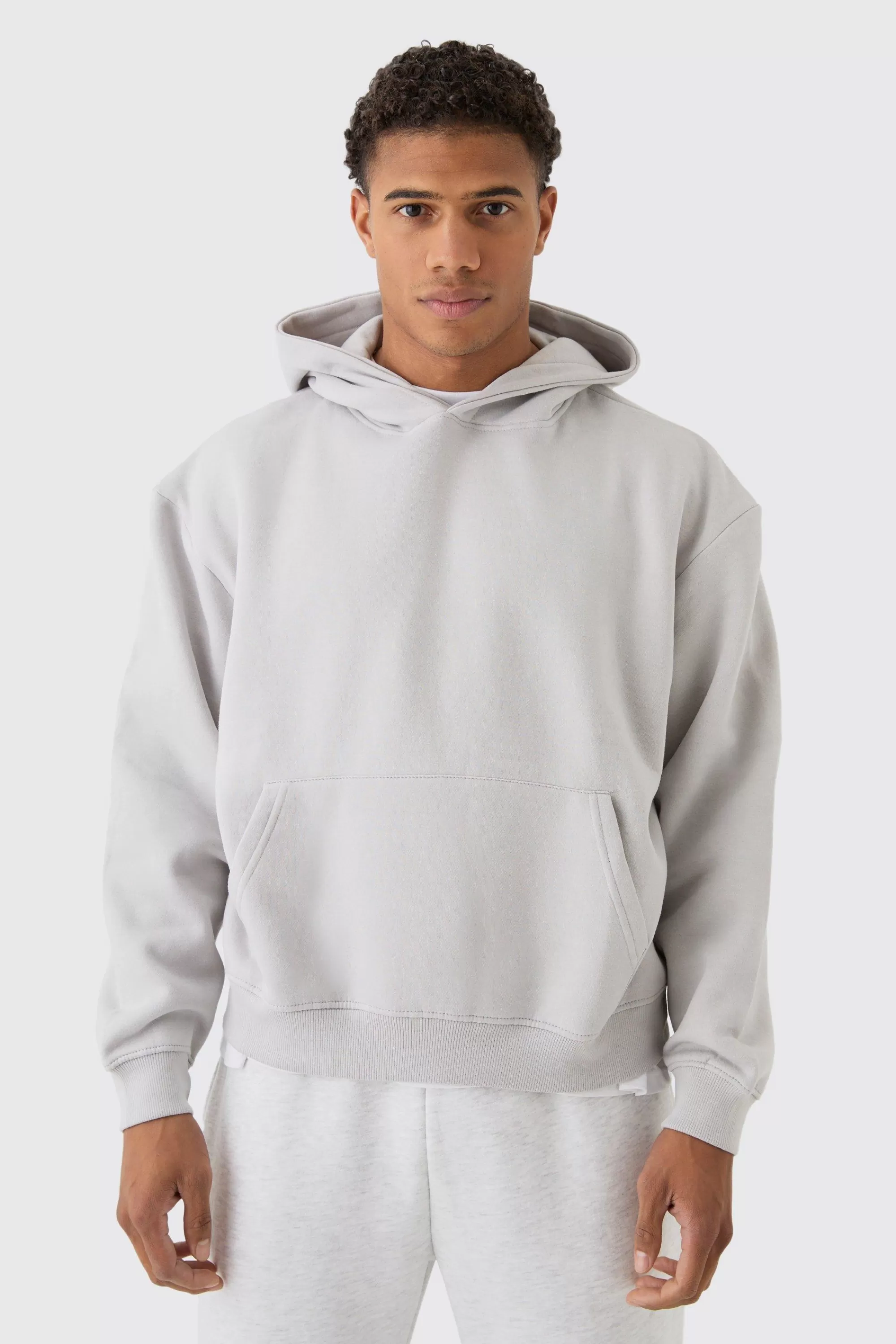 boohooMAN Basic Oversized Boxy Hoodie | UK