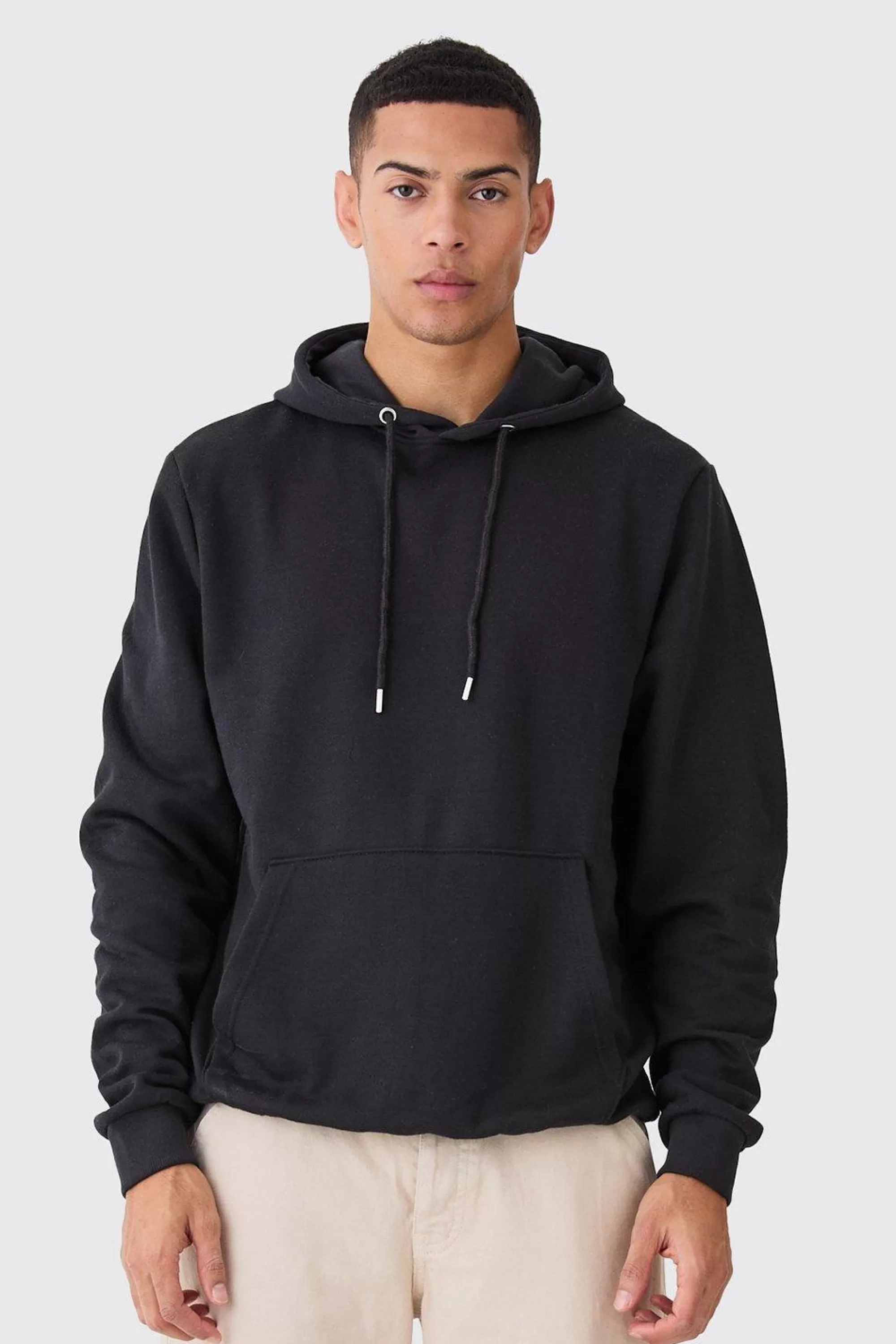 boohooMAN Basic Oversized Boxy Hoodie | UK