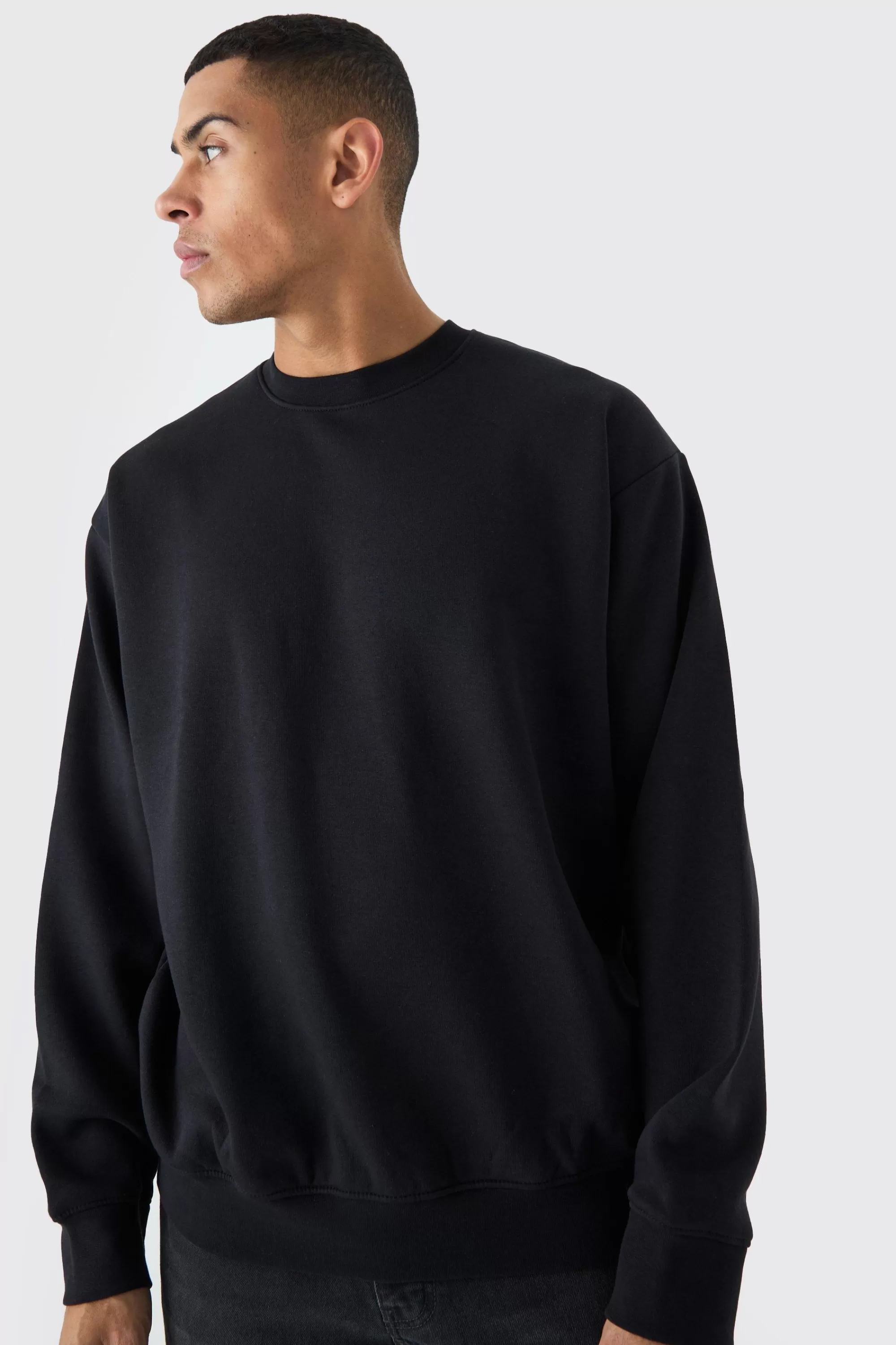boohooMAN Basic Oversized Crew Neck Sweatshirt | UK