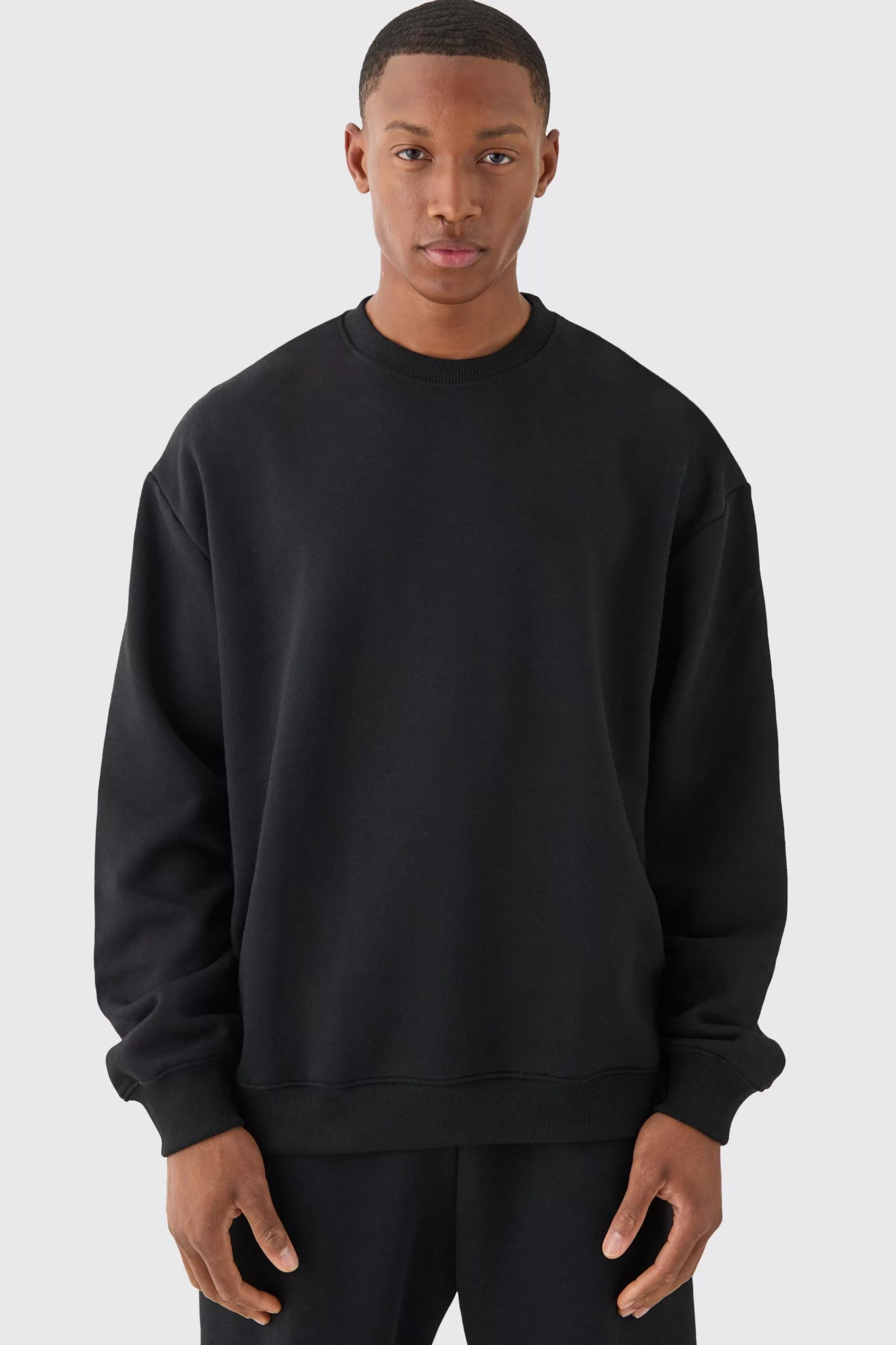 boohooMAN Basic Oversized Crew Neck Sweatshirt | UK