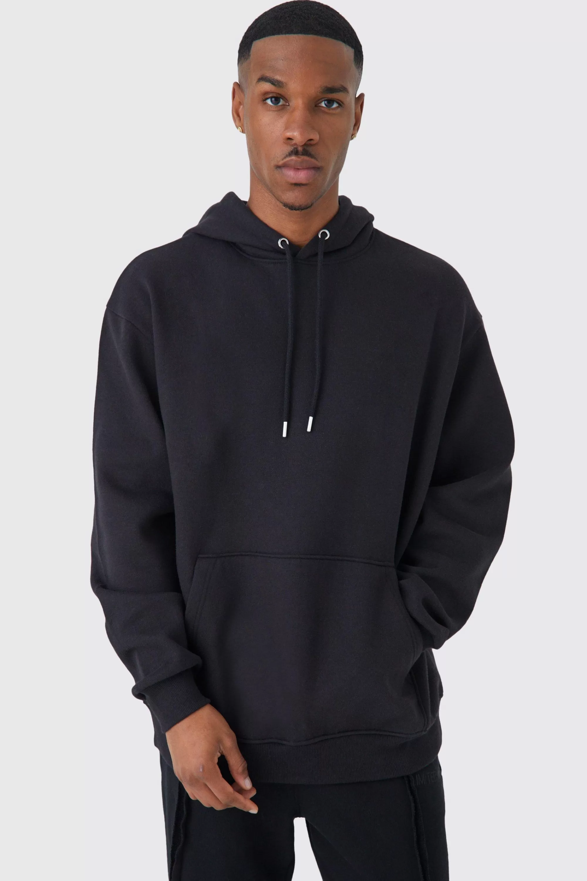 boohooMAN Basic Oversized Over The Head Hoodie | UK