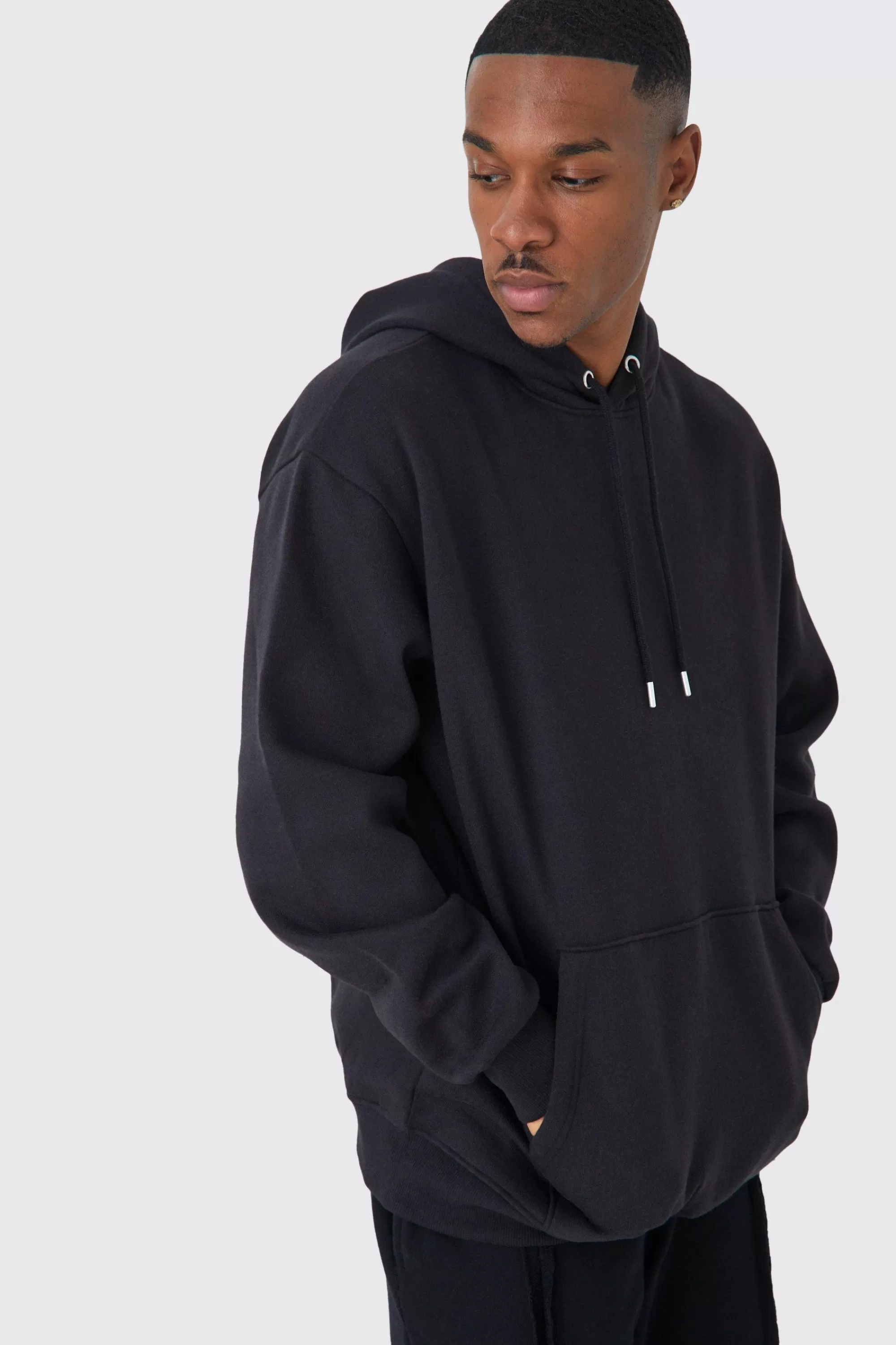 boohooMAN Basic Oversized Over The Head Hoodie | UK