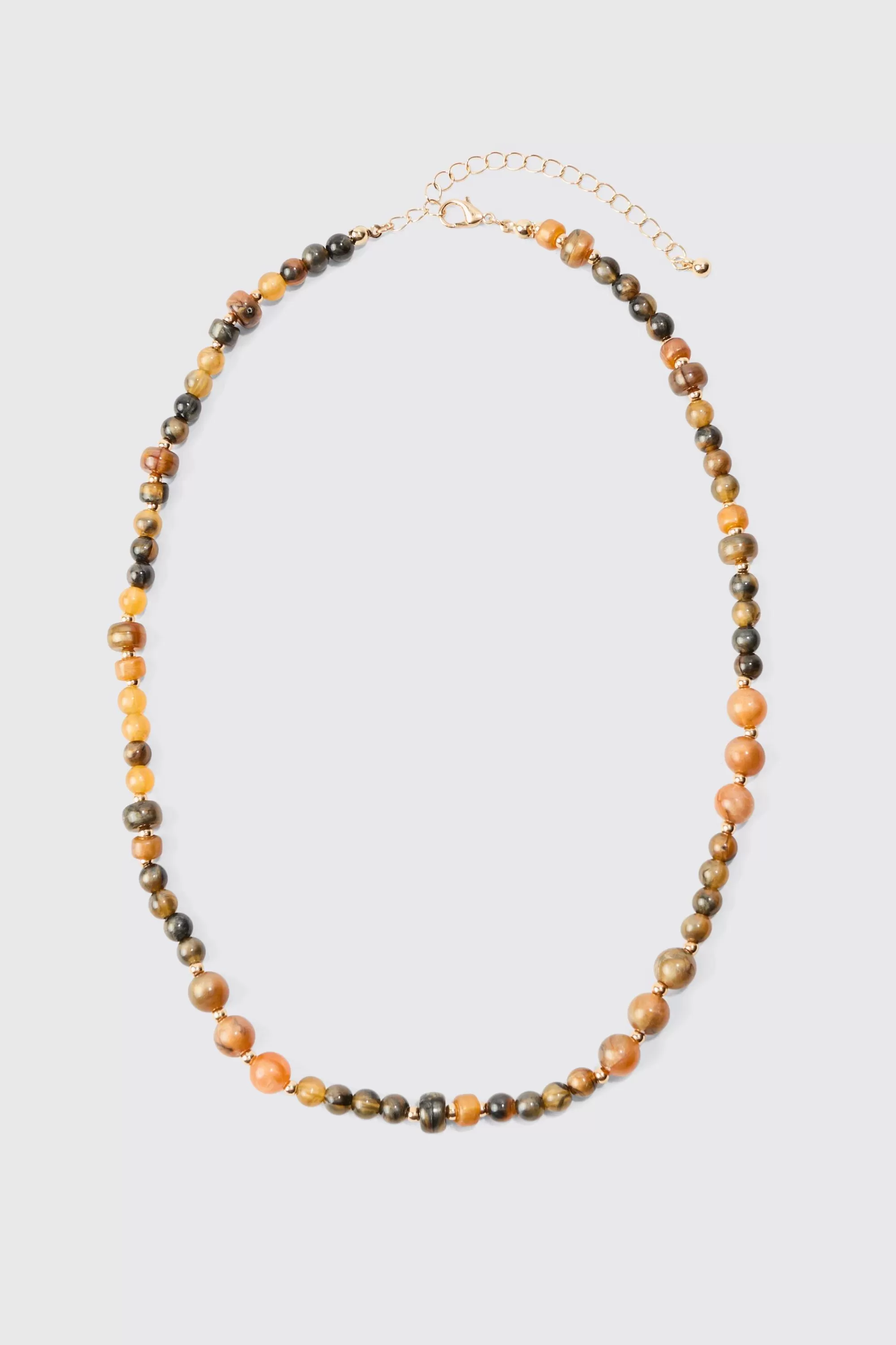 boohooMAN Beaded Necklace In | UK