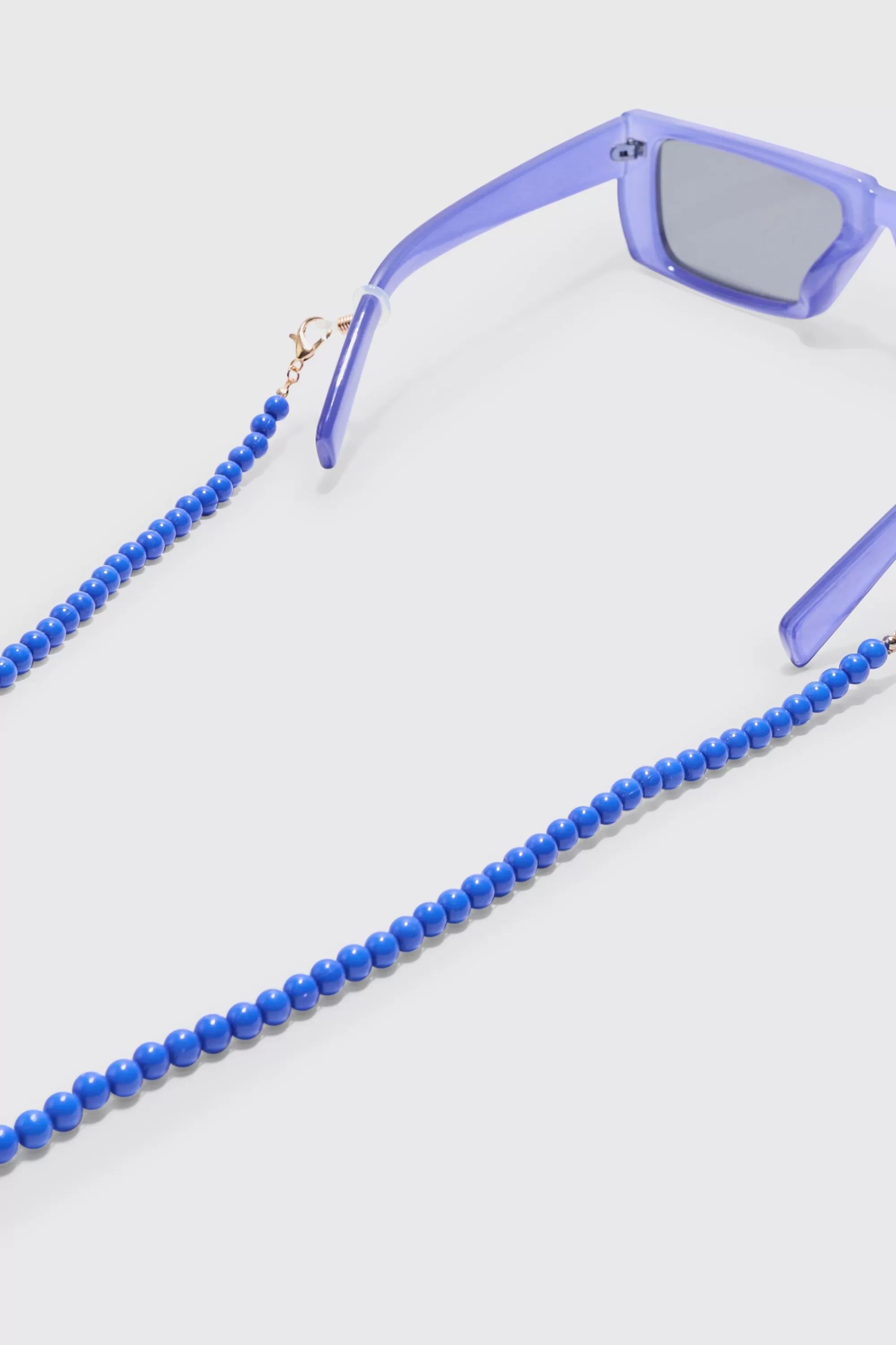 boohooMAN Beaded Sunglasses Chain In | UK