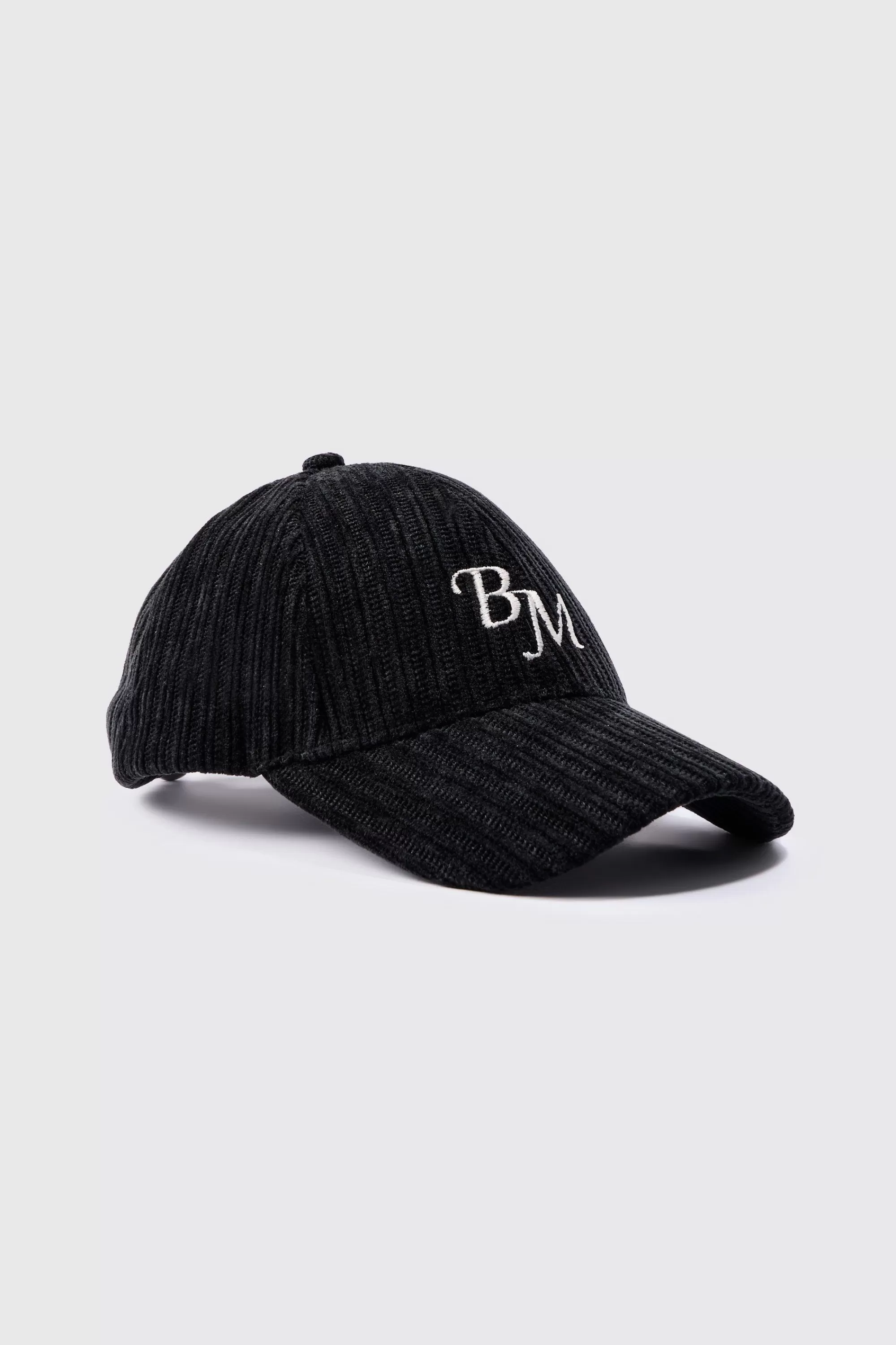 boohooMAN BM Embroidered Corduroy Cap In | UK