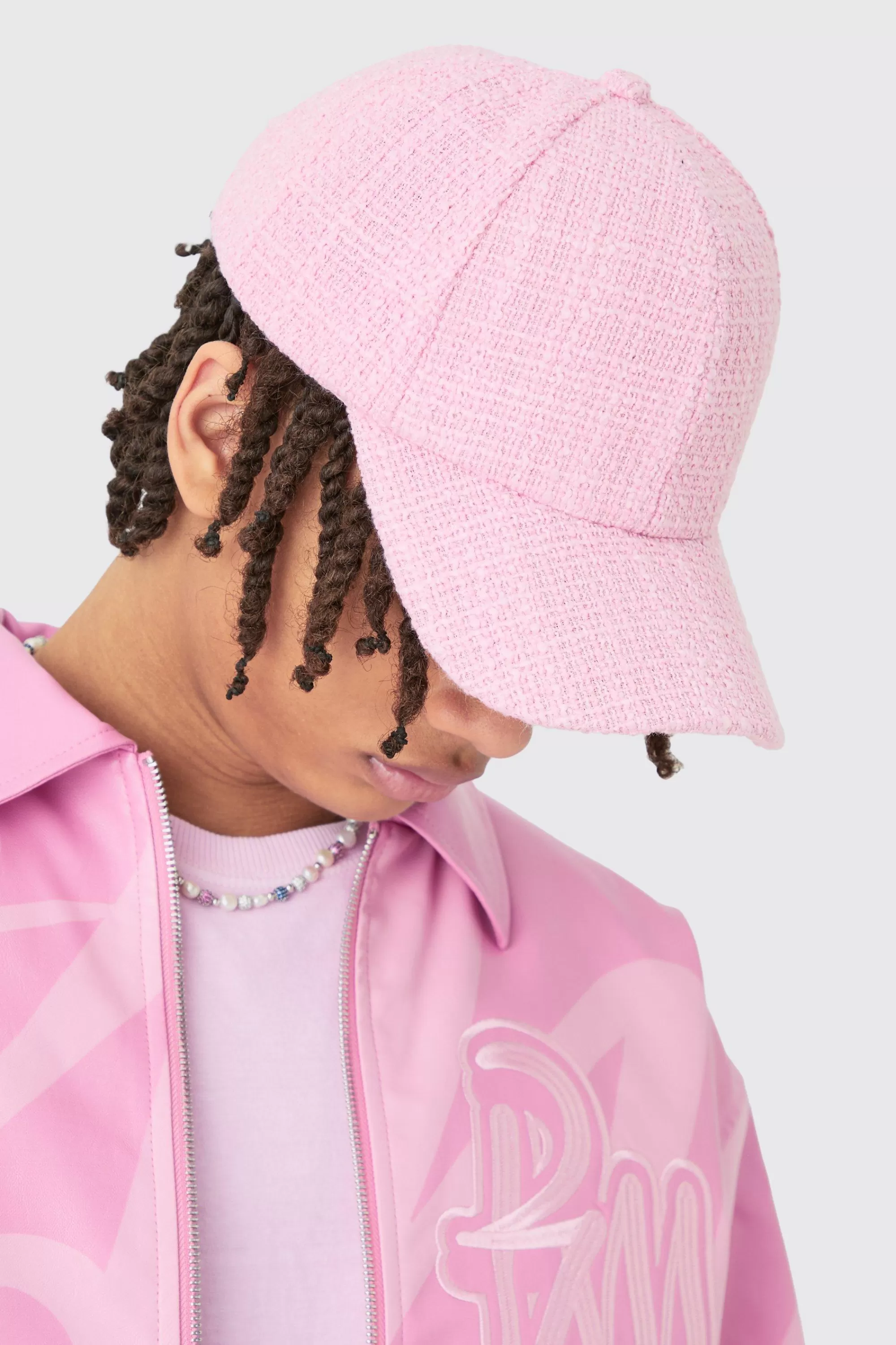 boohooMAN Boucle Texture Cap In | UK