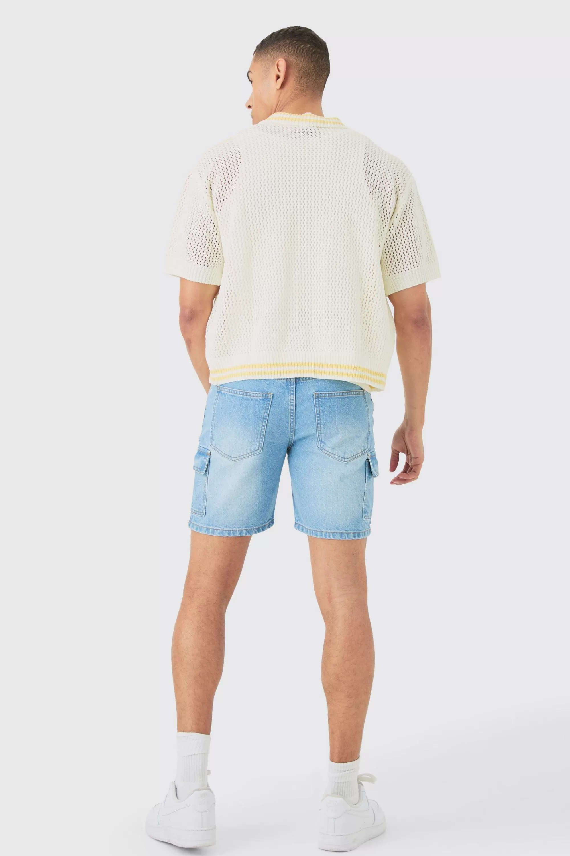 boohooMAN Boxy Dual Zip Open Stitch Colour Block Shirt | UK