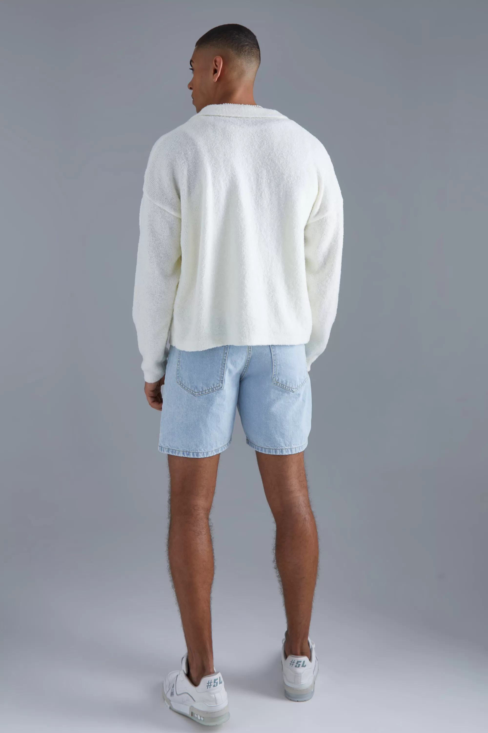 boohooMAN Boxy Fit Brushed Knit Cardigan | UK