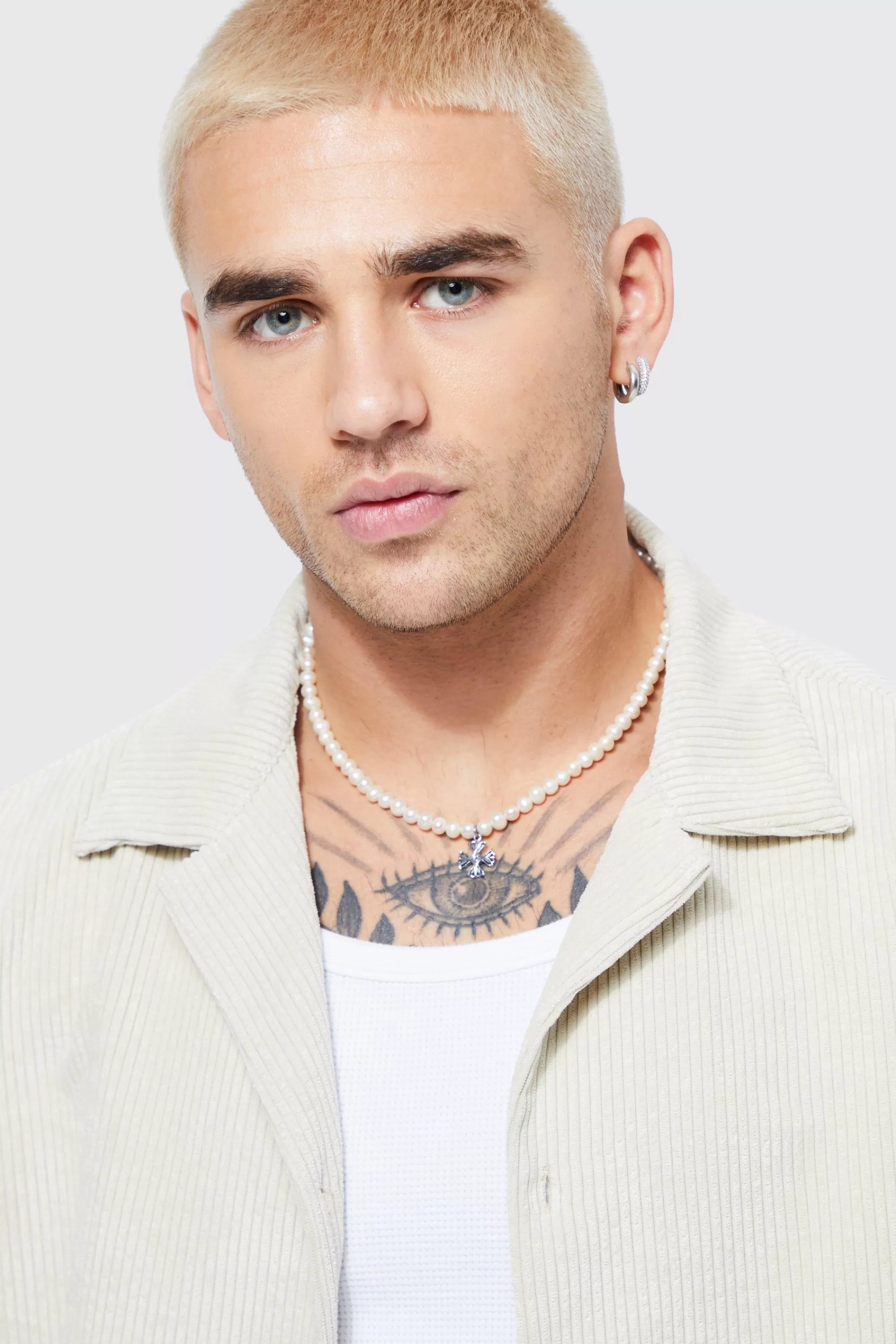 boohooMAN Boxy Fit Corduroy Shirt | UK