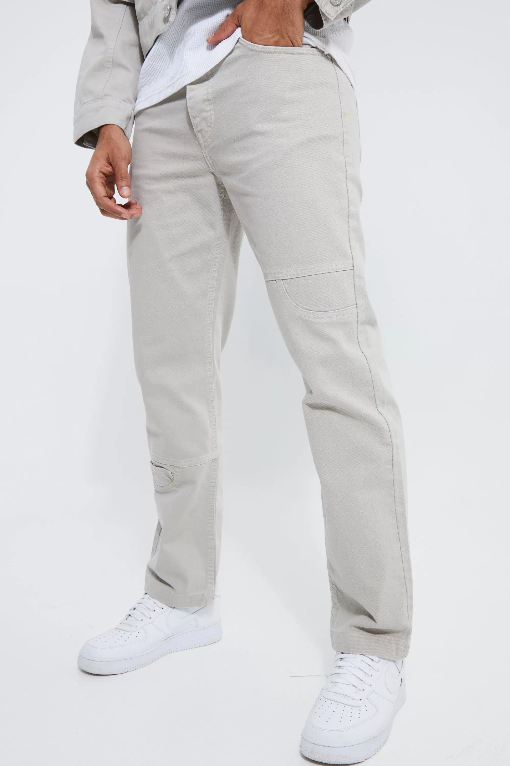 boohooMAN Boxy Overdyed Denim Trucker Jacket And Jeans Co-ord | UK