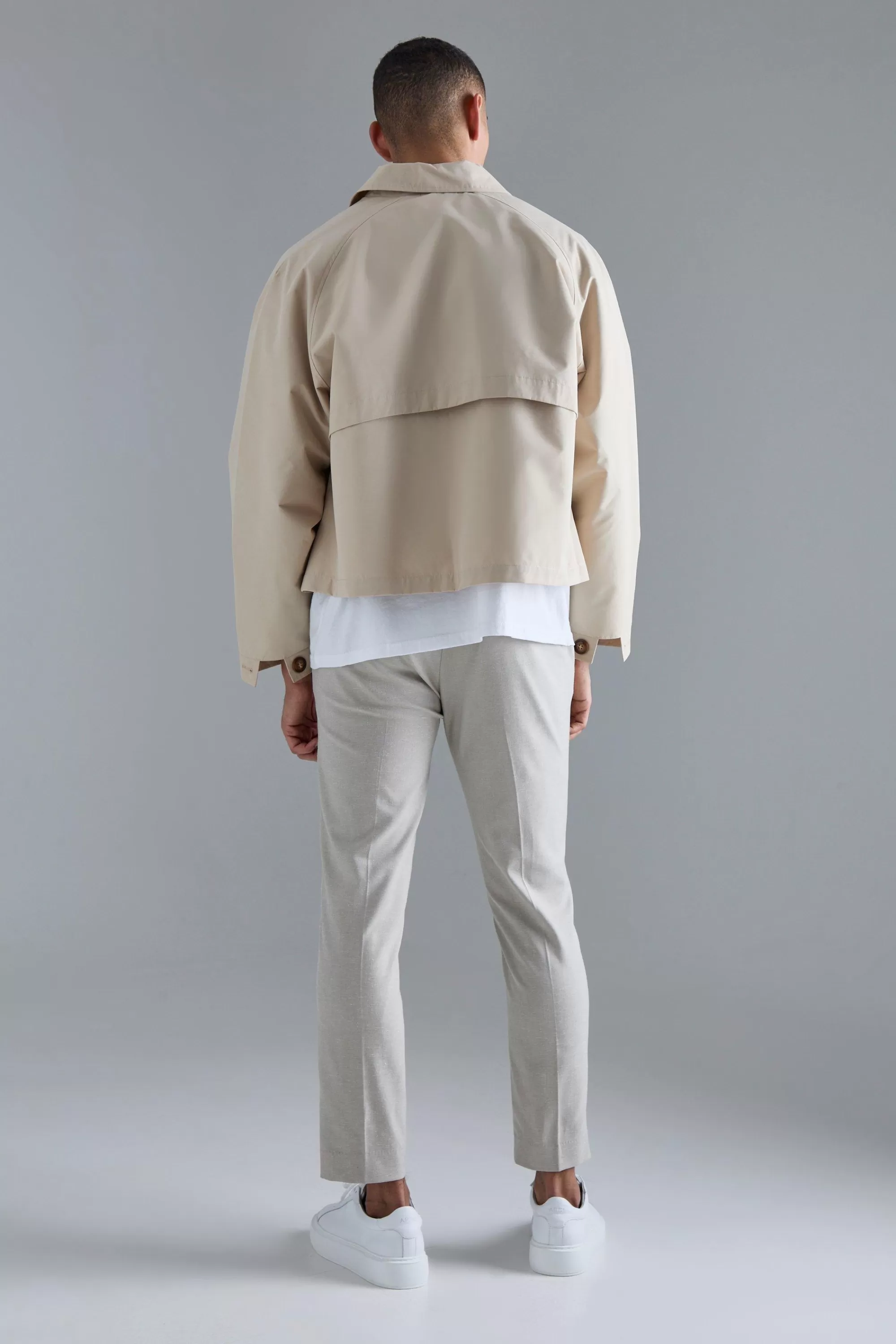 boohooMAN Boxy Oversized Trench Coat | UK