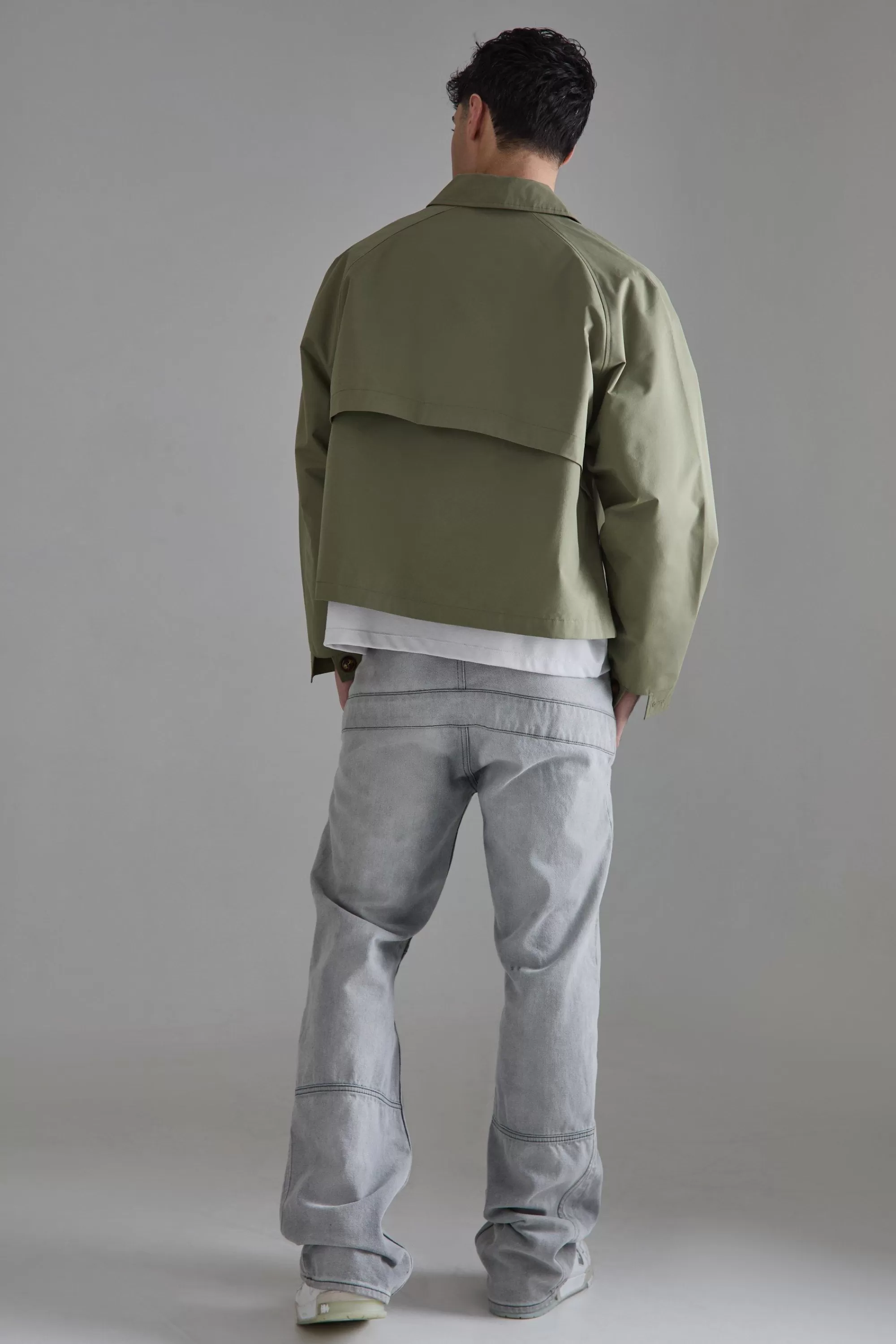 boohooMAN Boxy Oversized Trench Coat | UK