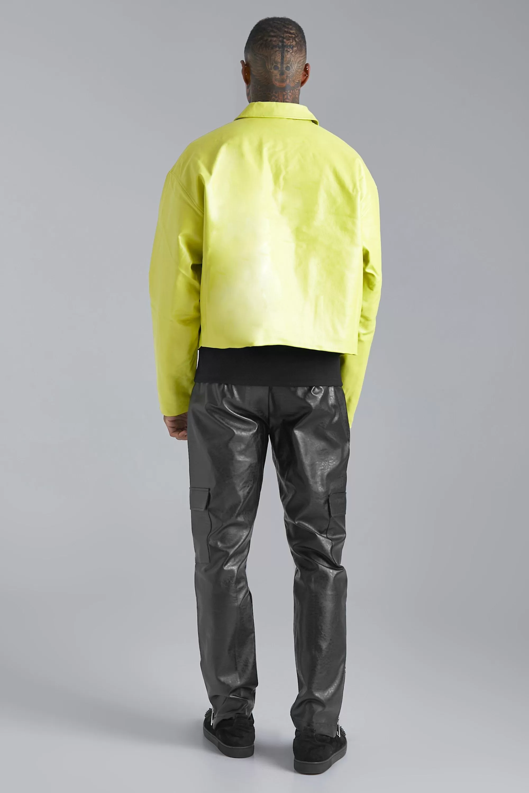 boohooMAN Boxy Pu Harrington | UK
