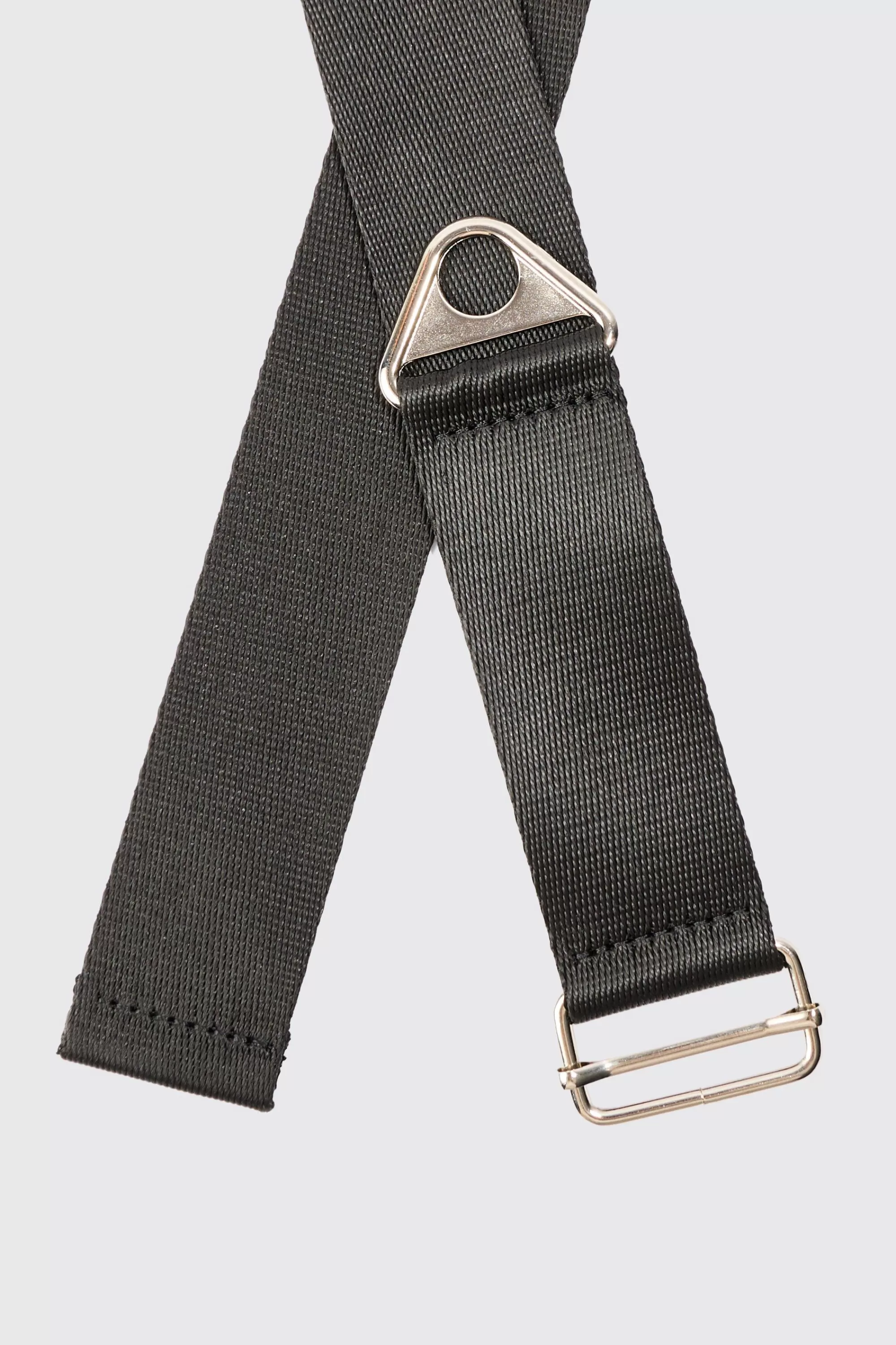 boohooMAN Buckle Detail Nylon Belt In | UK