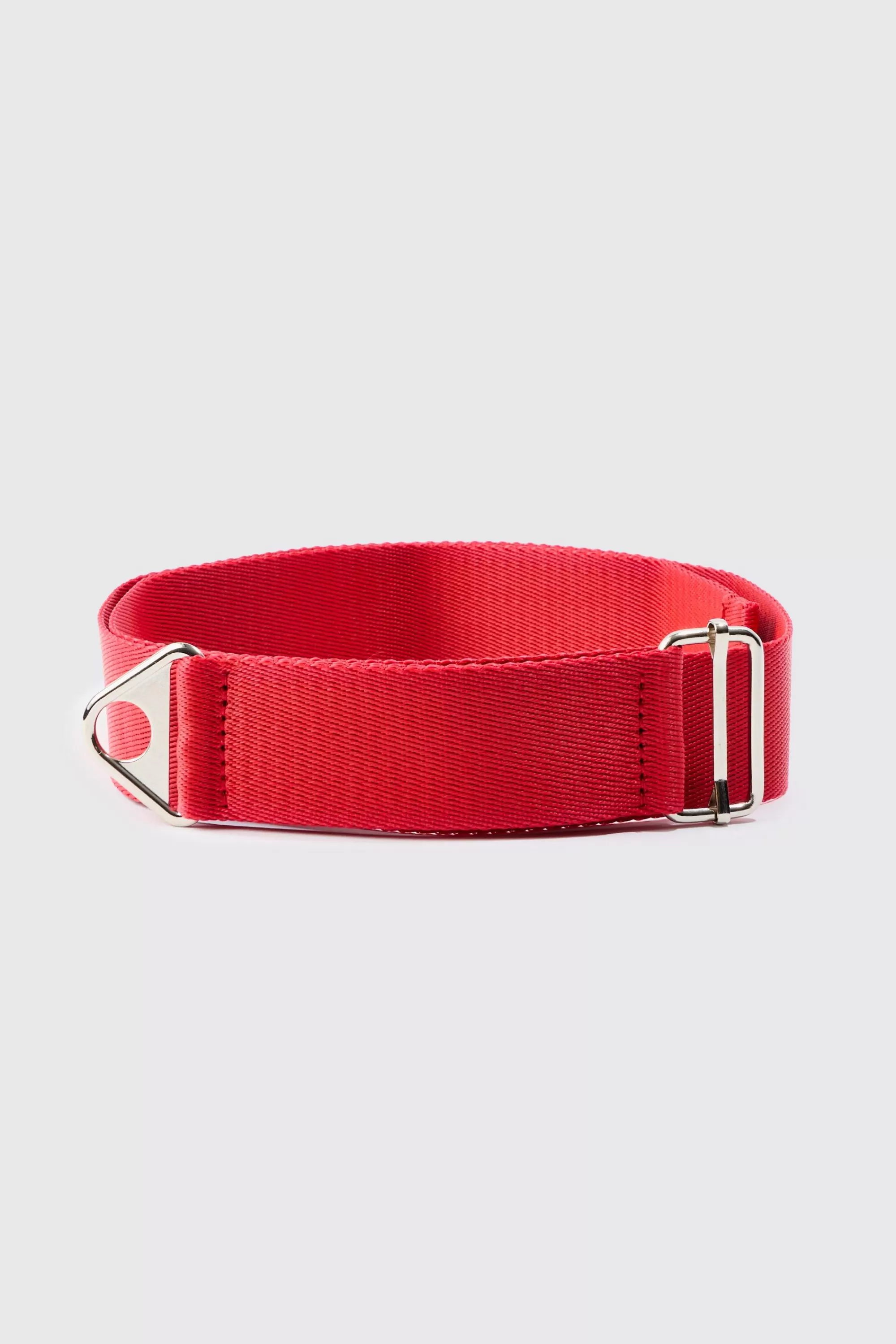 boohooMAN Buckle Detail Nylon Belt In | UK