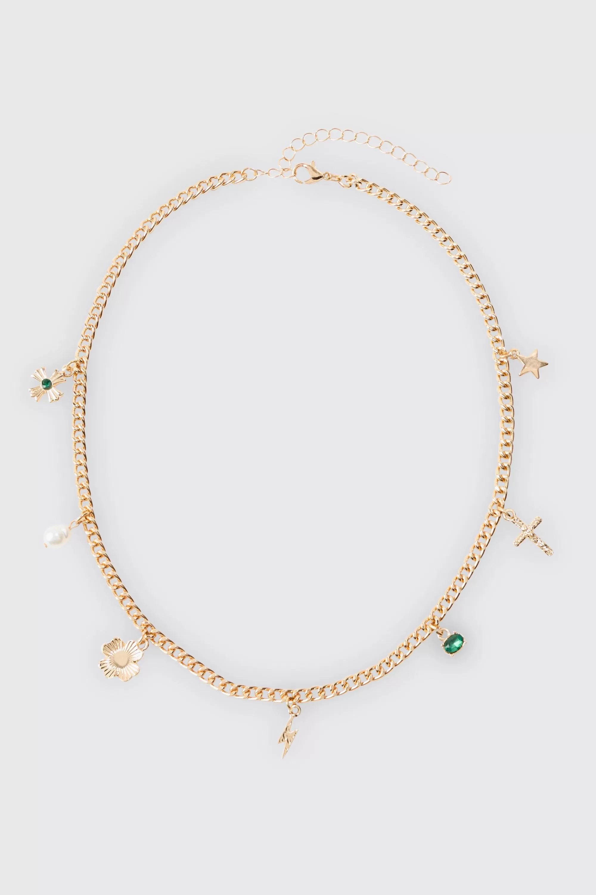 boohooMAN Chain Pendant Necklace In | UK
