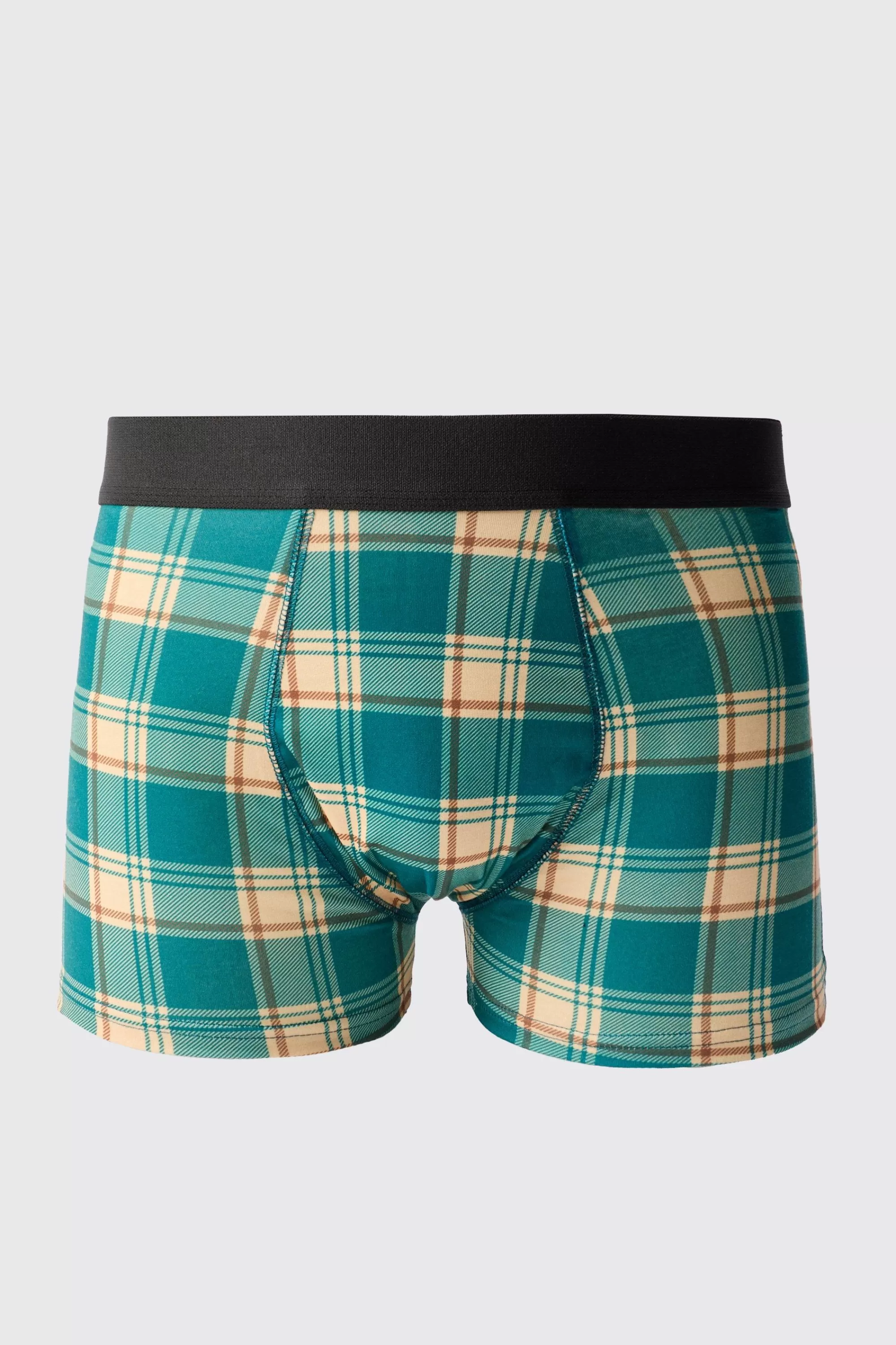 boohooMAN Check Printed Boxers | UK