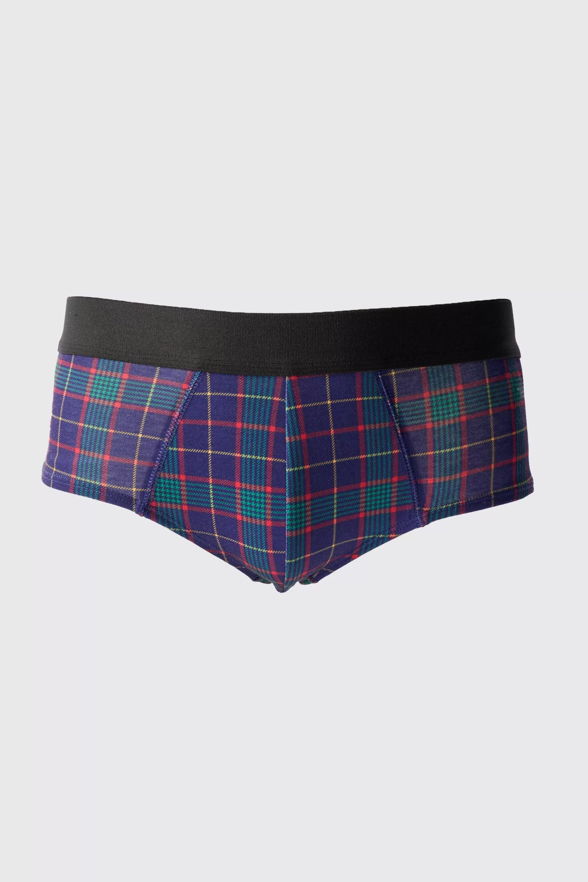 boohooMAN Check Printed Briefs | UK