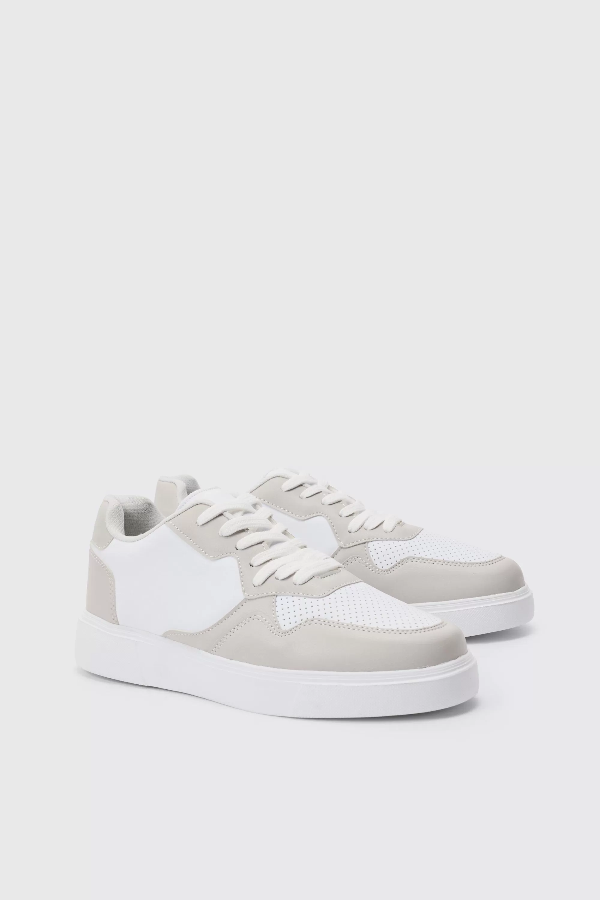 boohooMAN Chunky Mesh Panel Trainers In | UK