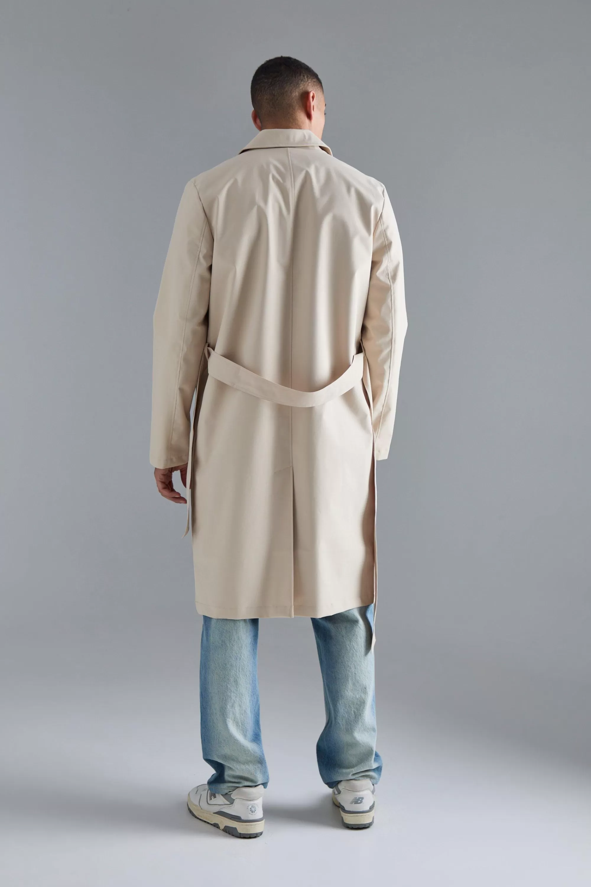 boohooMAN Classic Belted Trench Coat | UK