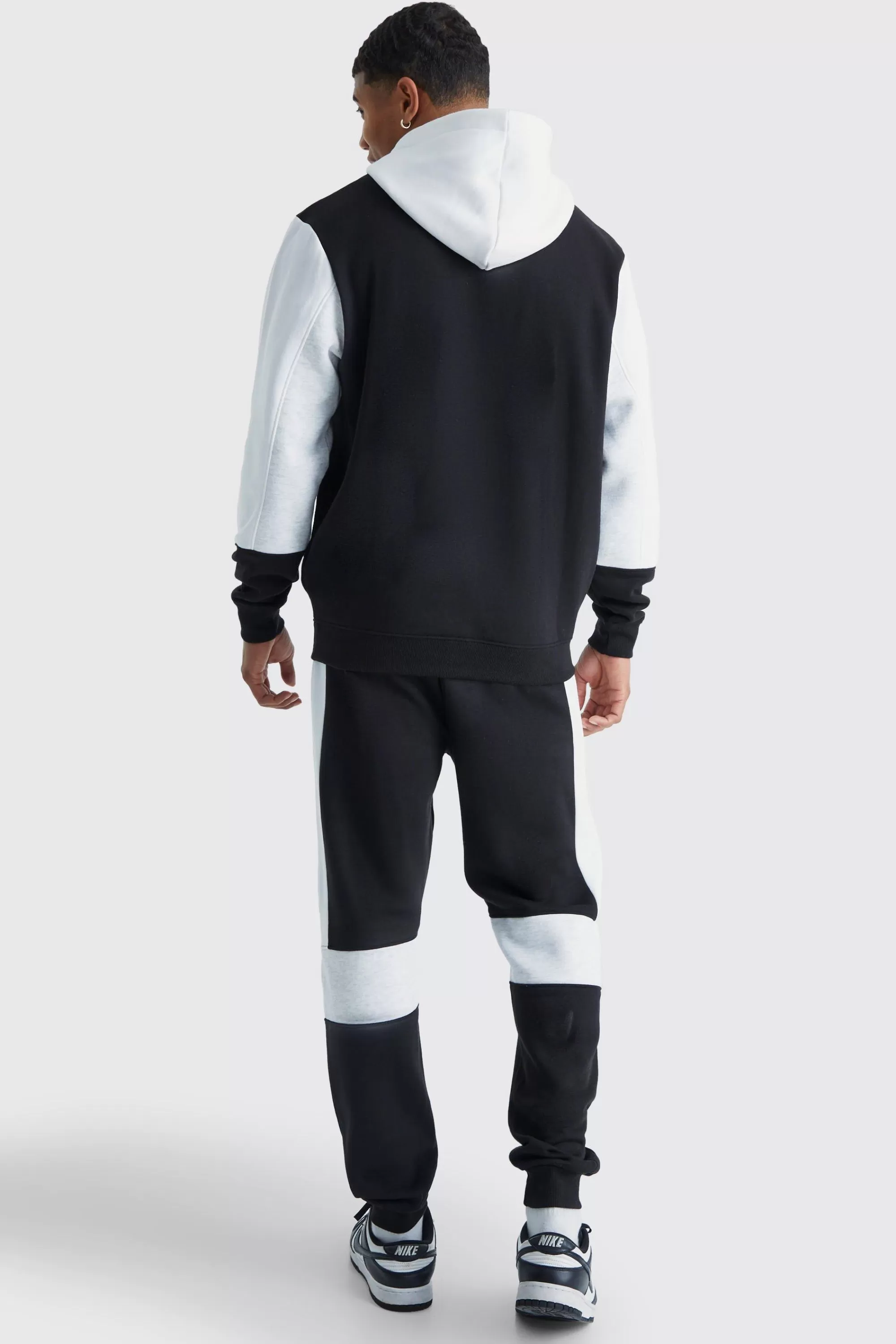 boohooMAN Colour Block Panel Hooded Tracksuit | UK