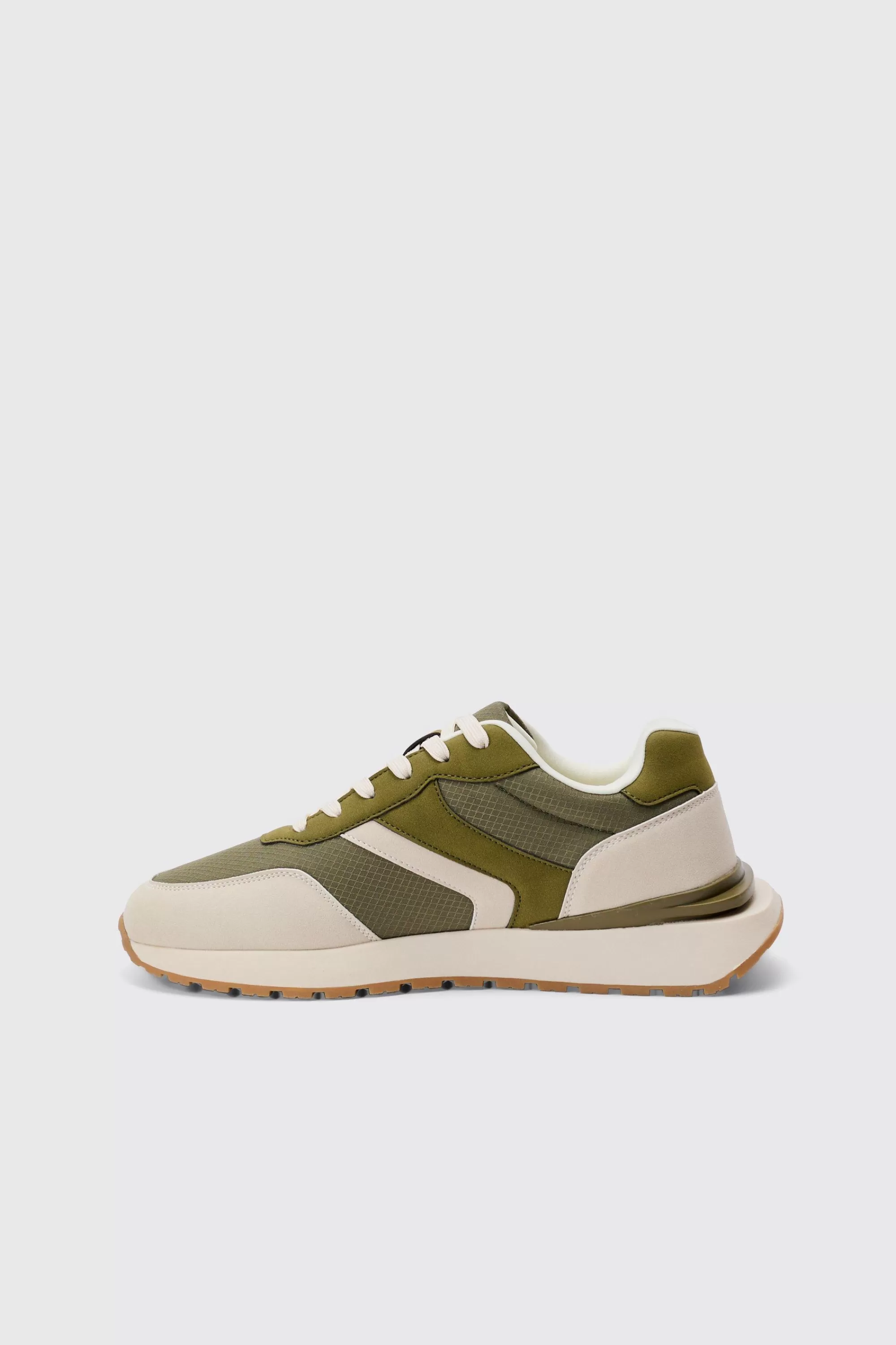 boohooMAN Contrast Chunky Sole Trainers In | UK