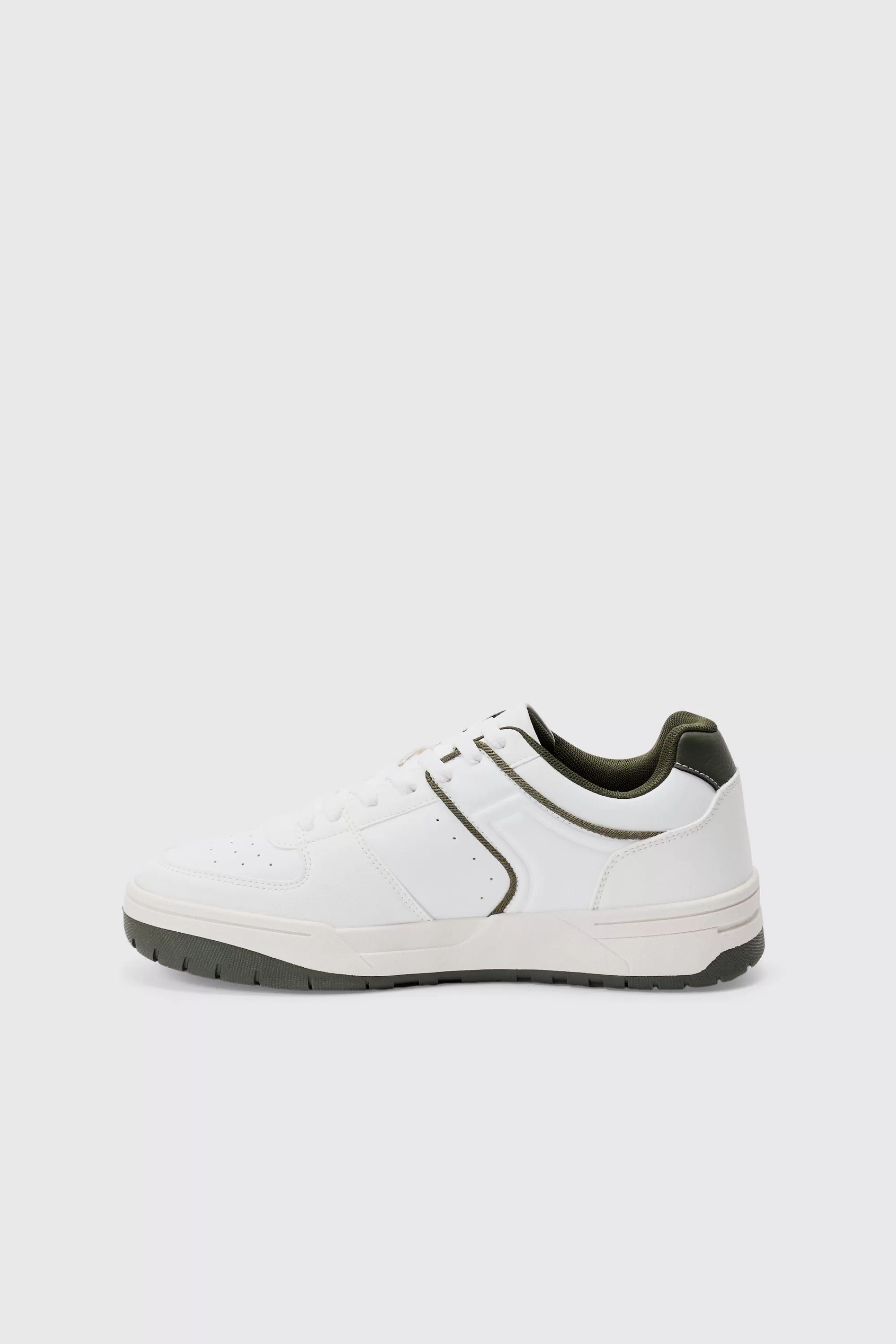 boohooMAN Contrast Piping Chunky Trainer In | UK