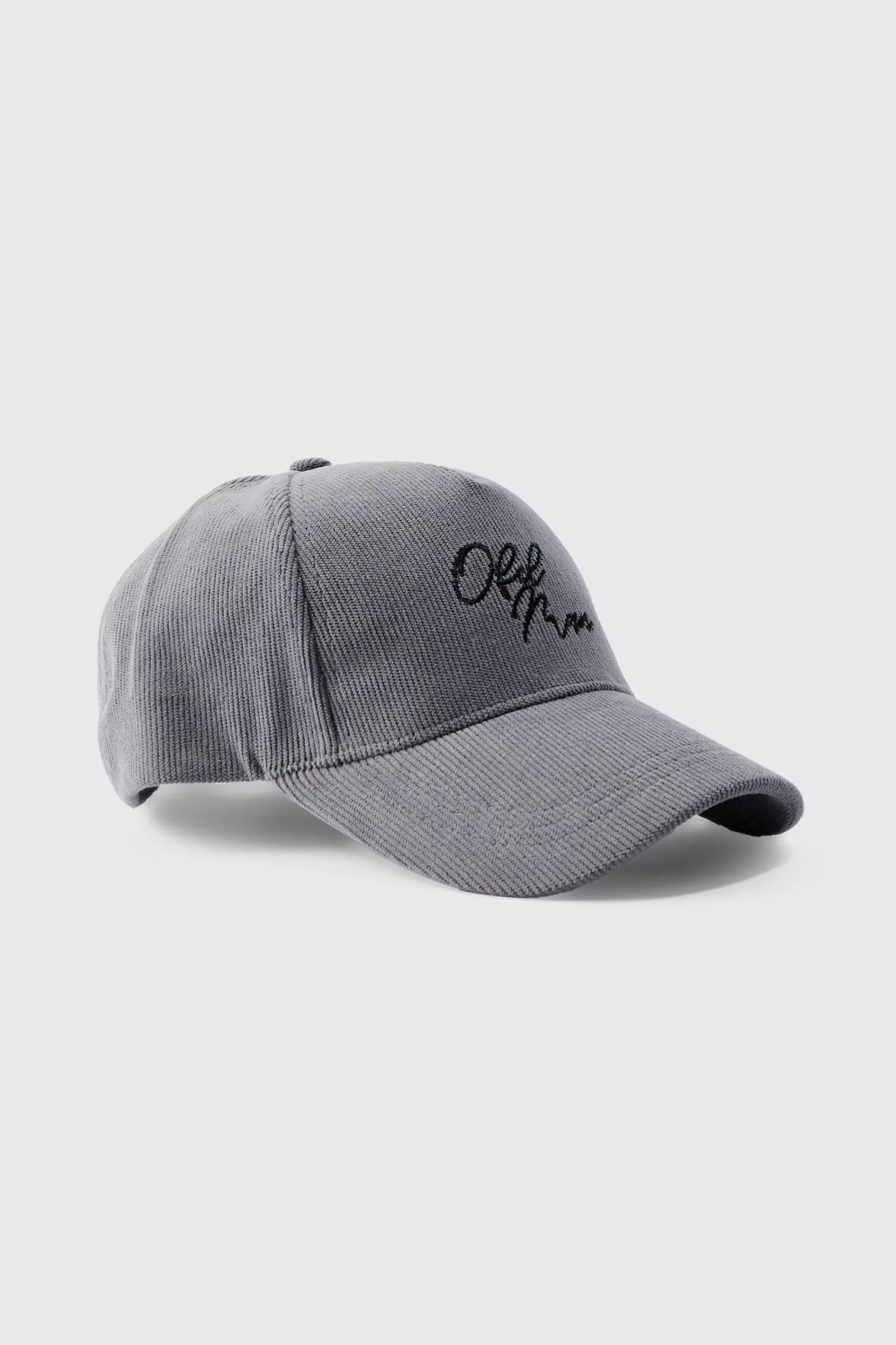 boohooMAN Cord Ofcl Man Embroidered Cap In | UK