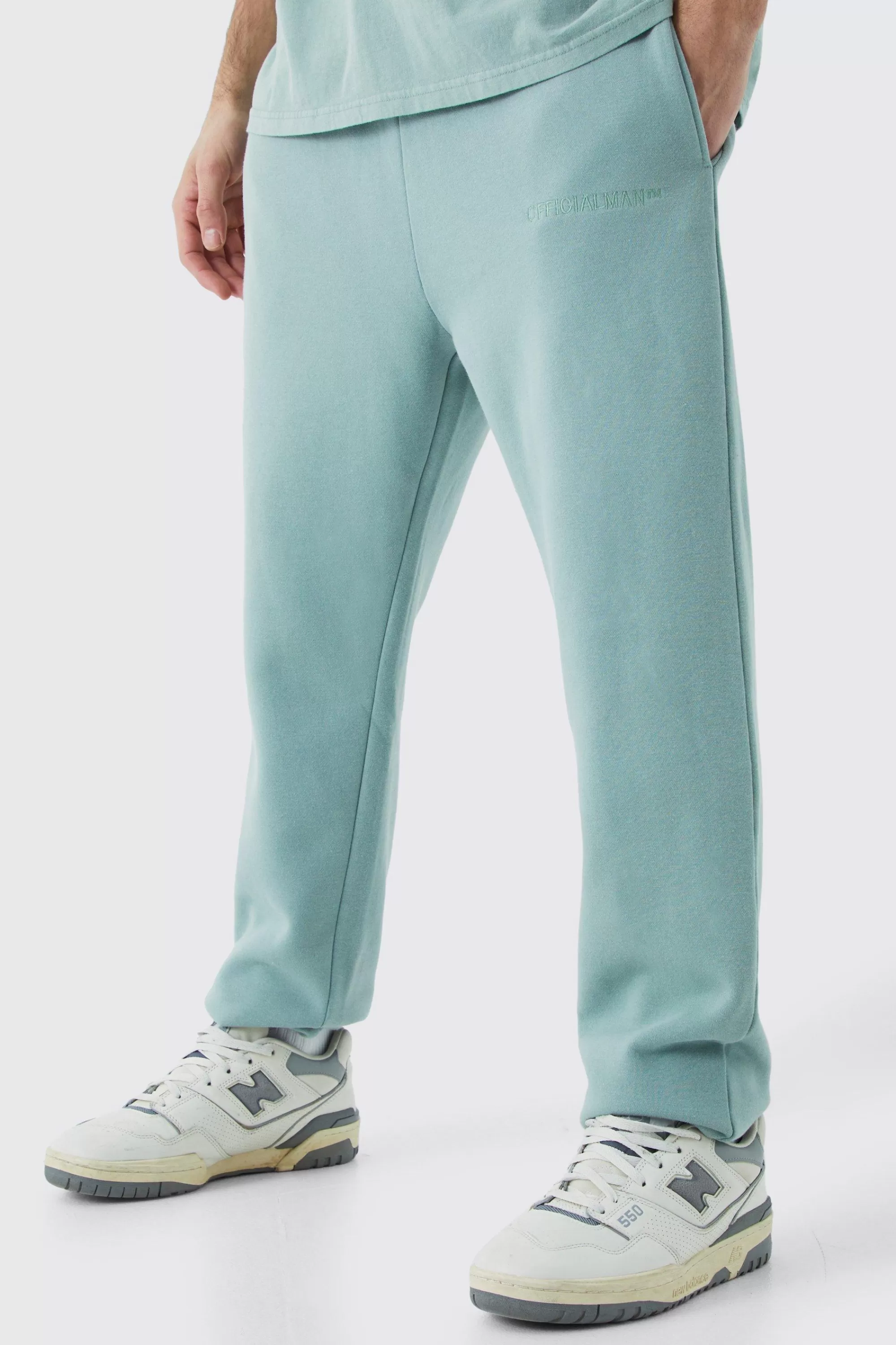 boohooMAN Core Fit Official Washed Jogger | UK