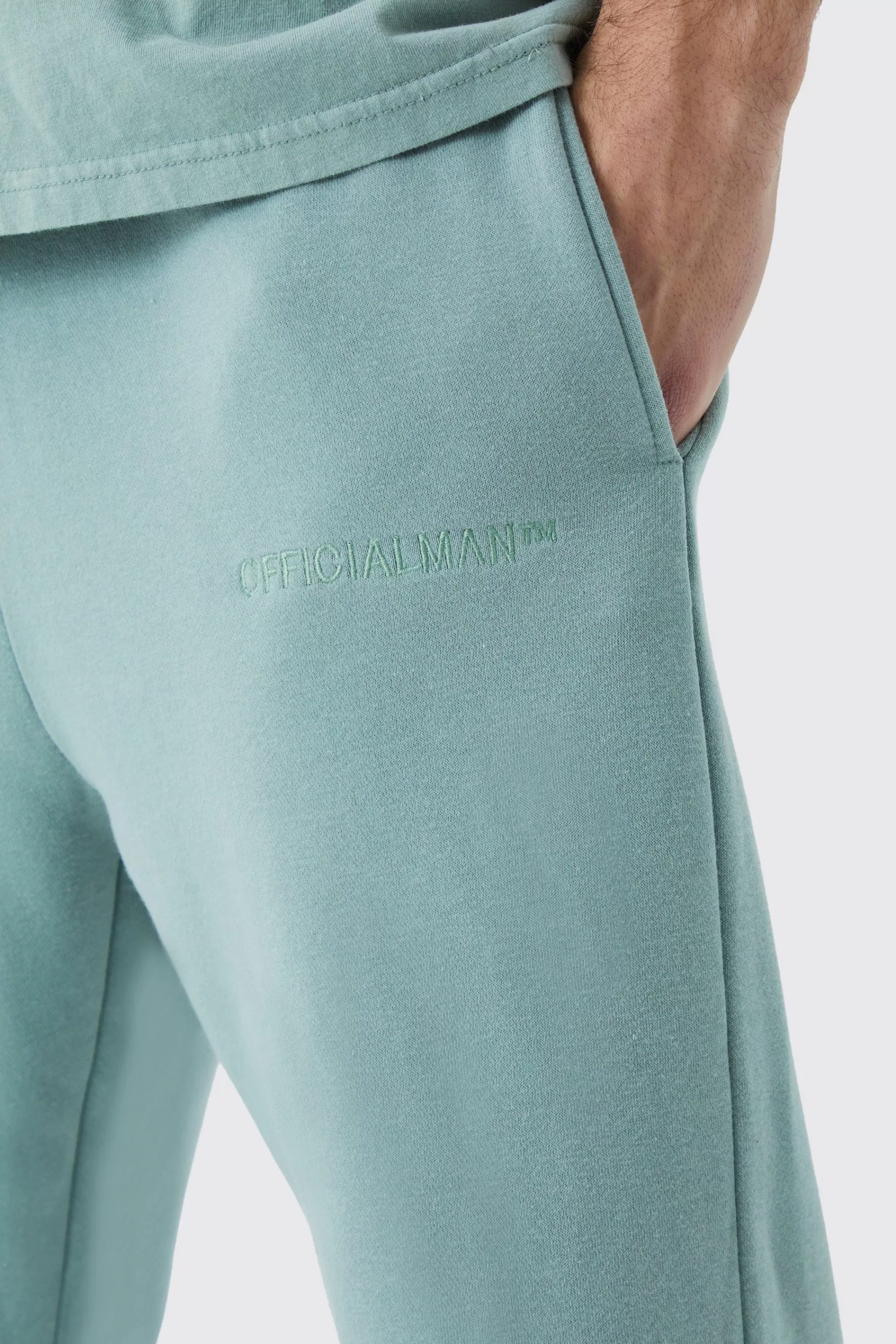 boohooMAN Core Fit Official Washed Jogger | UK