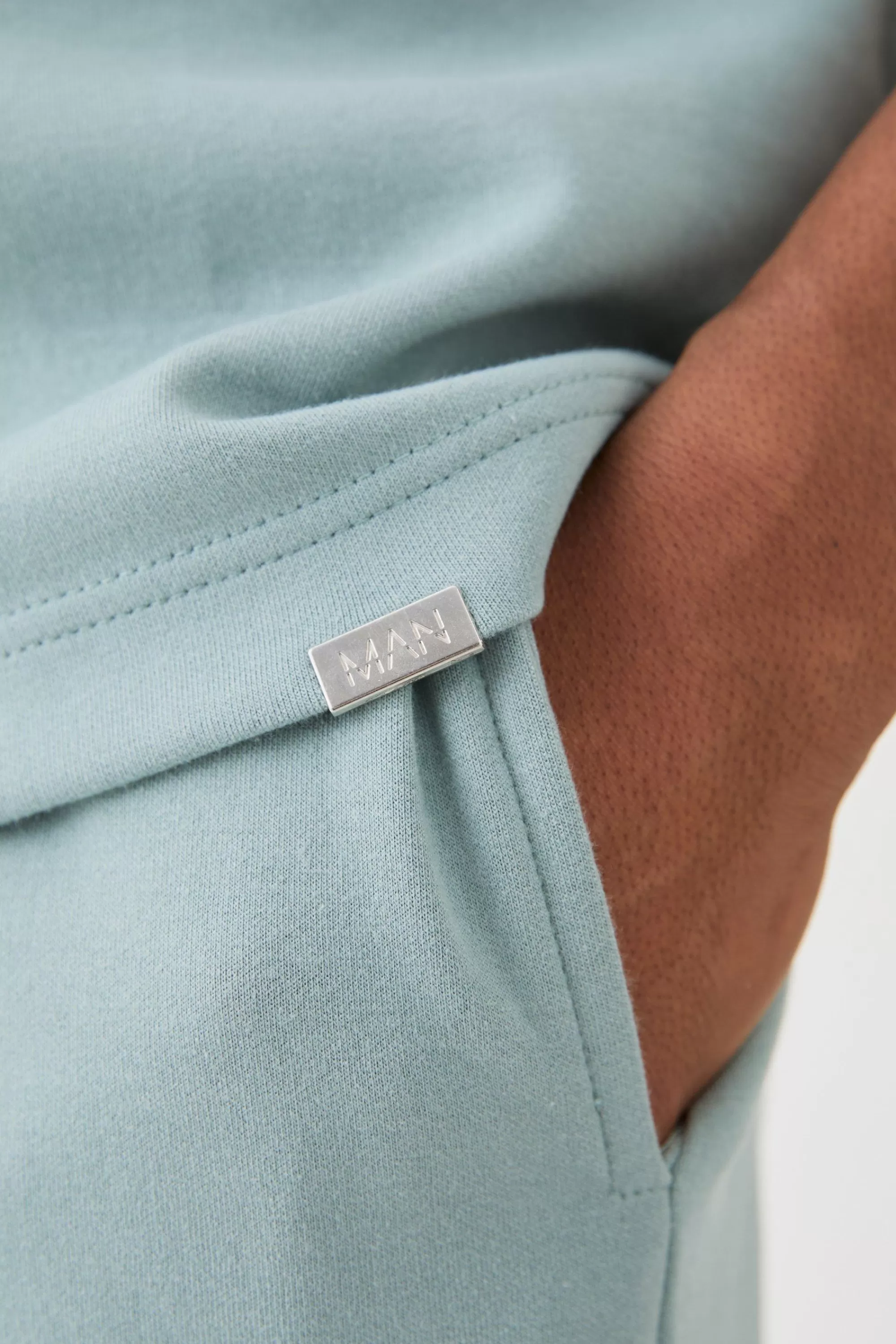 boohooMAN Core T-shirt & Short Interlock Set | UK