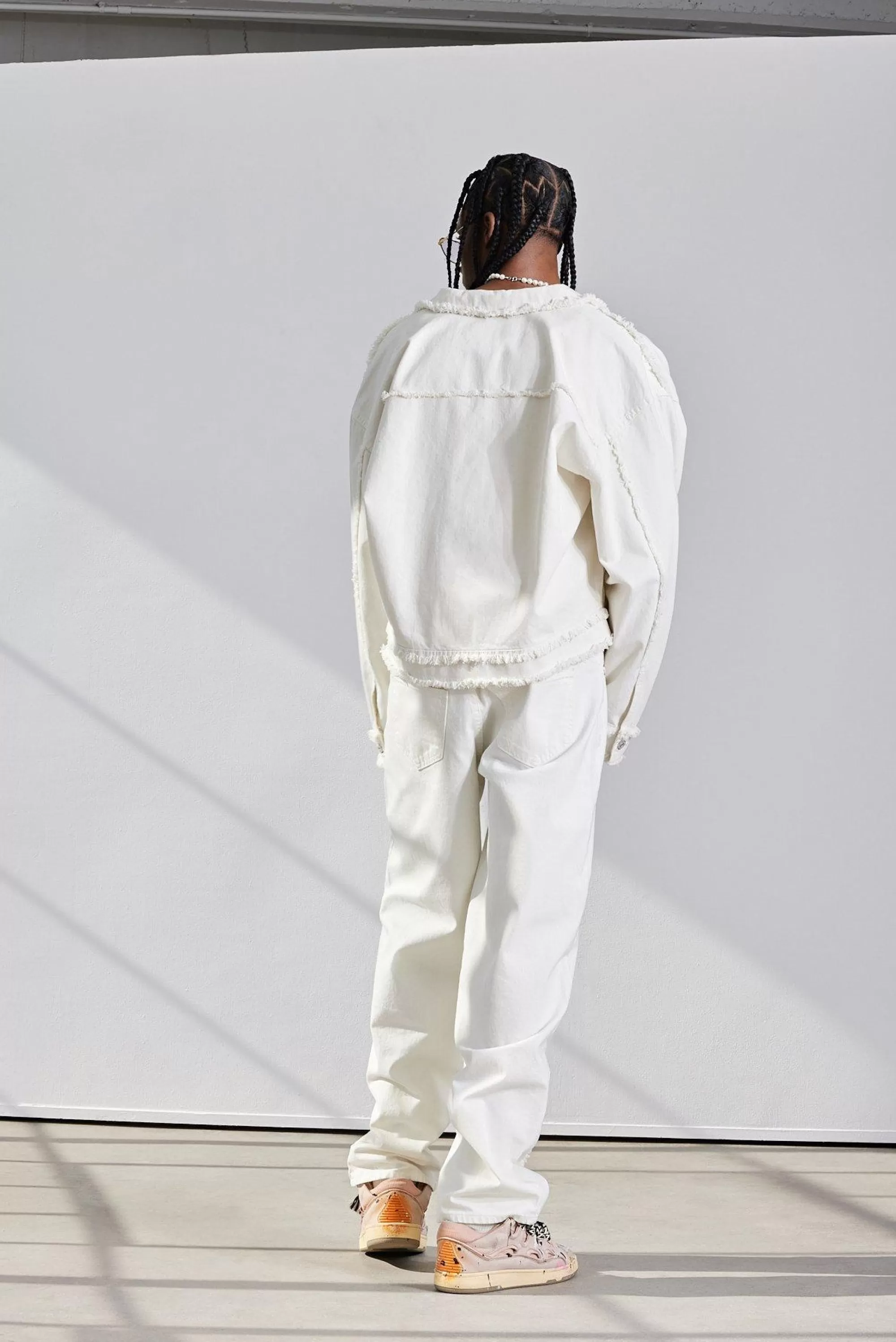 boohooMAN Distressed Seam Denim Jacket And Jean Co-ord | UK